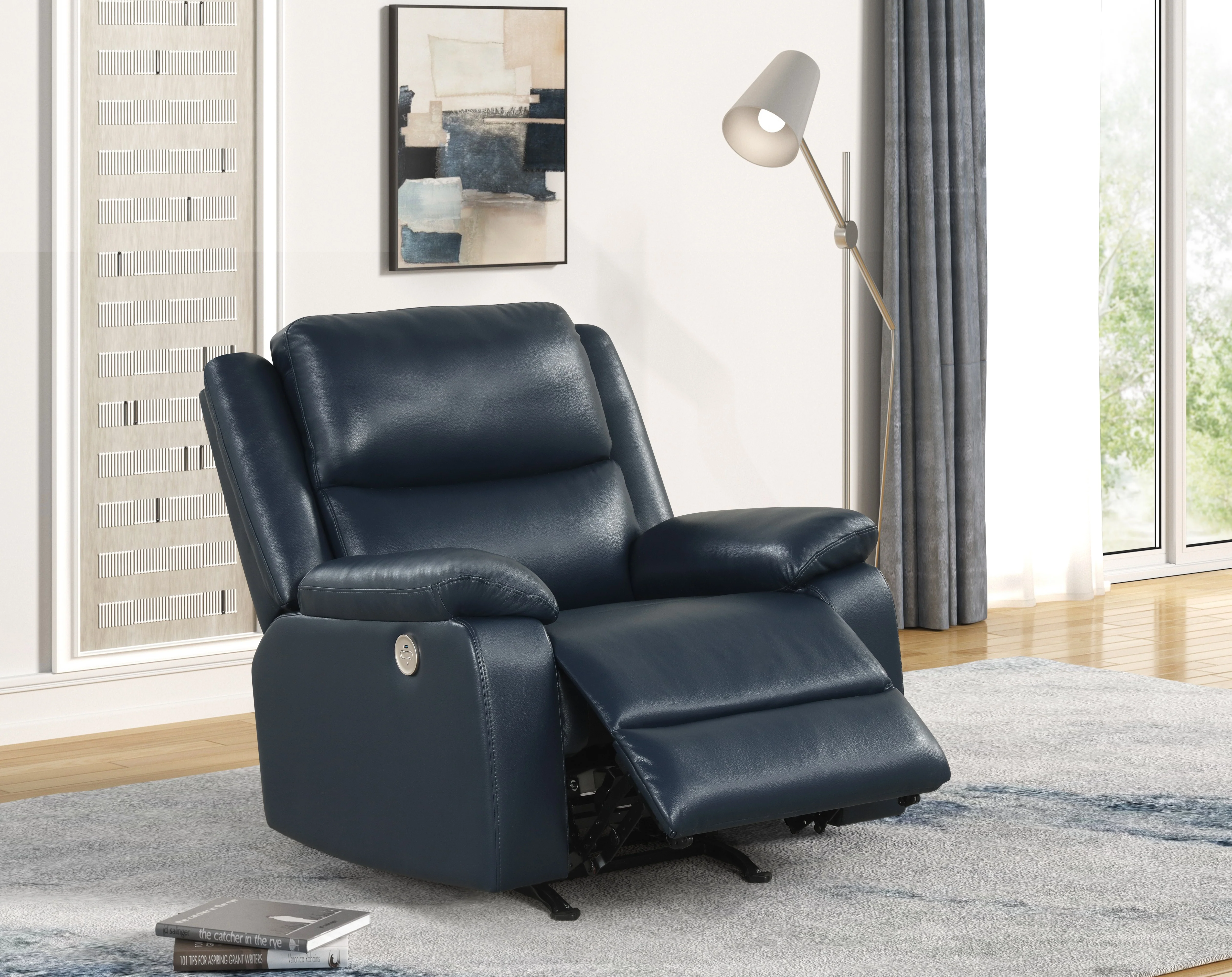 1206-navy-contemporary-leather-air-power-rocker-recliner-with-usb-charging-1.webp Navy Contemporary Leather-Air Power Rocker Recliner with USB Charging