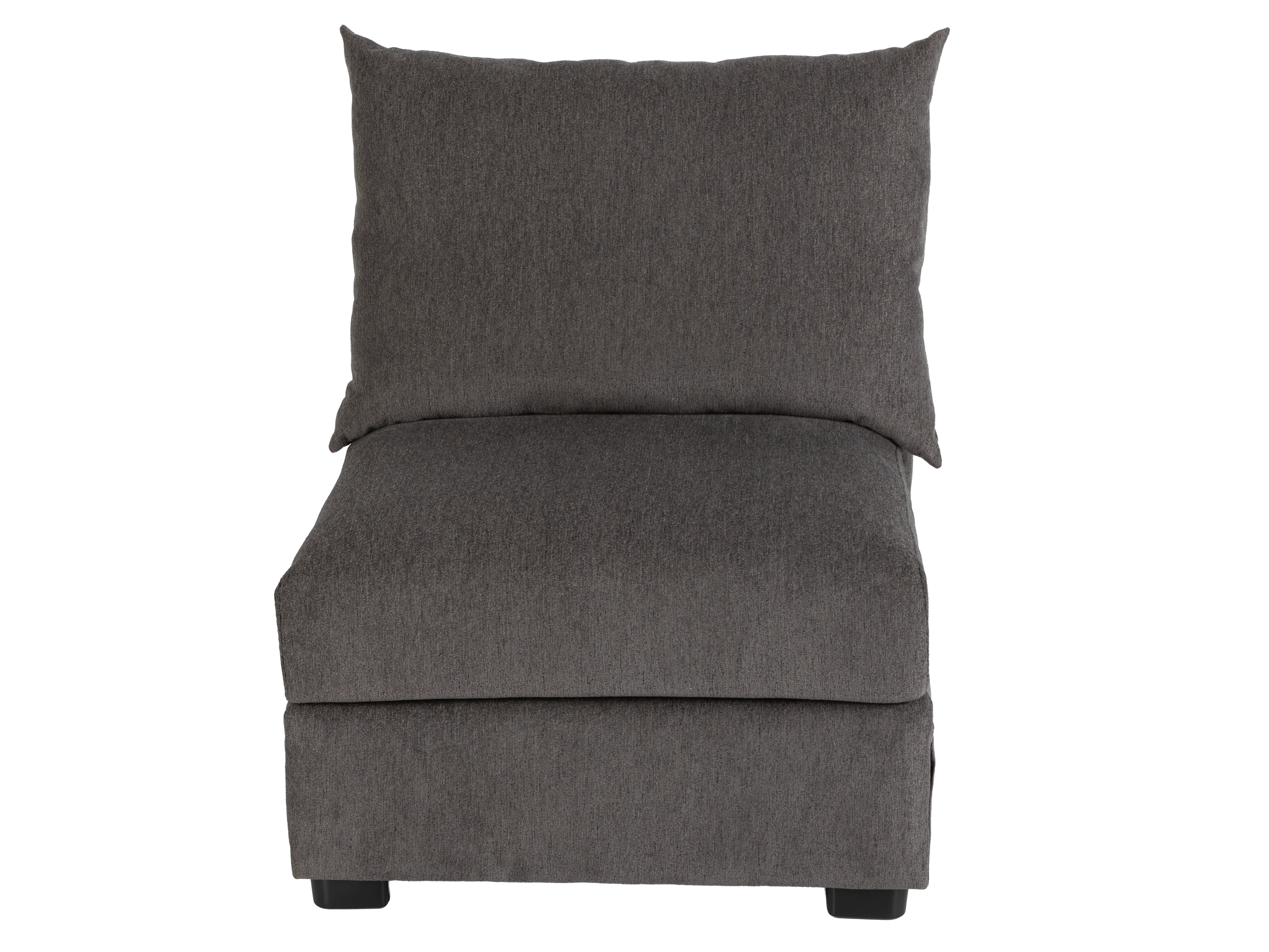 Armless Chair – Dark Grey Sectional Extension Seat