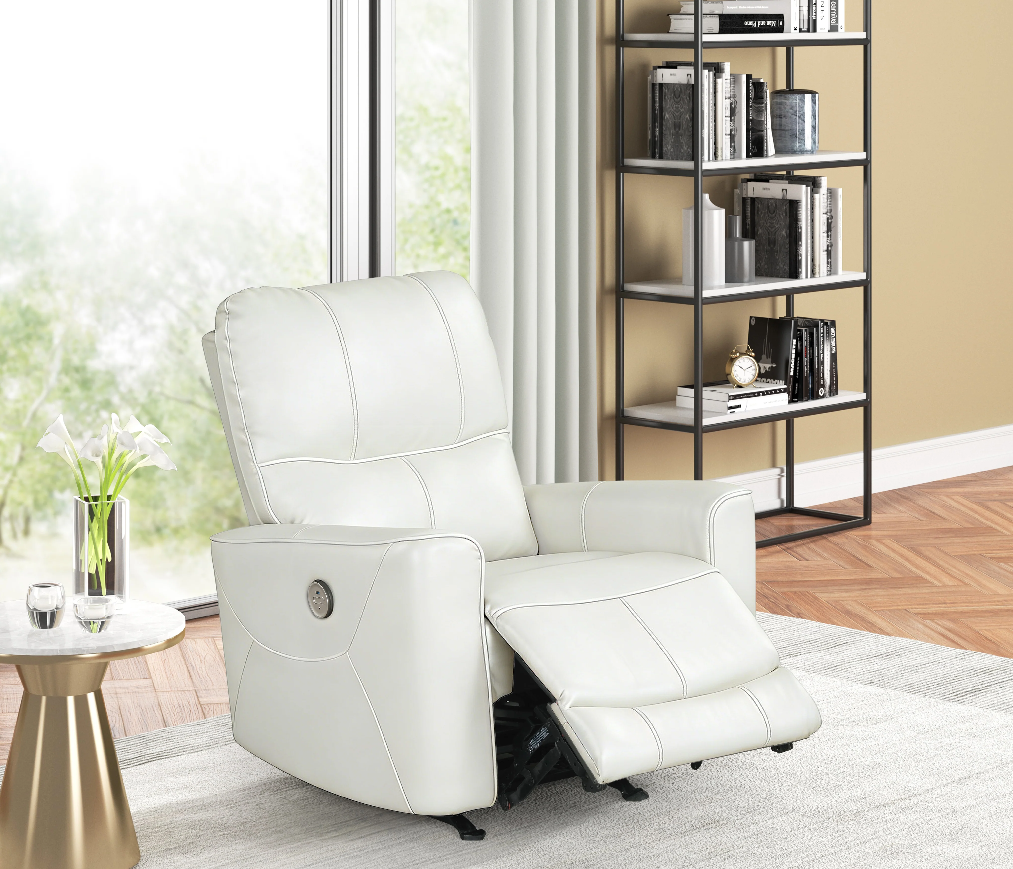 1227-cream-air-leather-power-rocker-recliner-with-usb-charging-1.webp Cream Air Leather Power Rocker Recliner with USB Charging