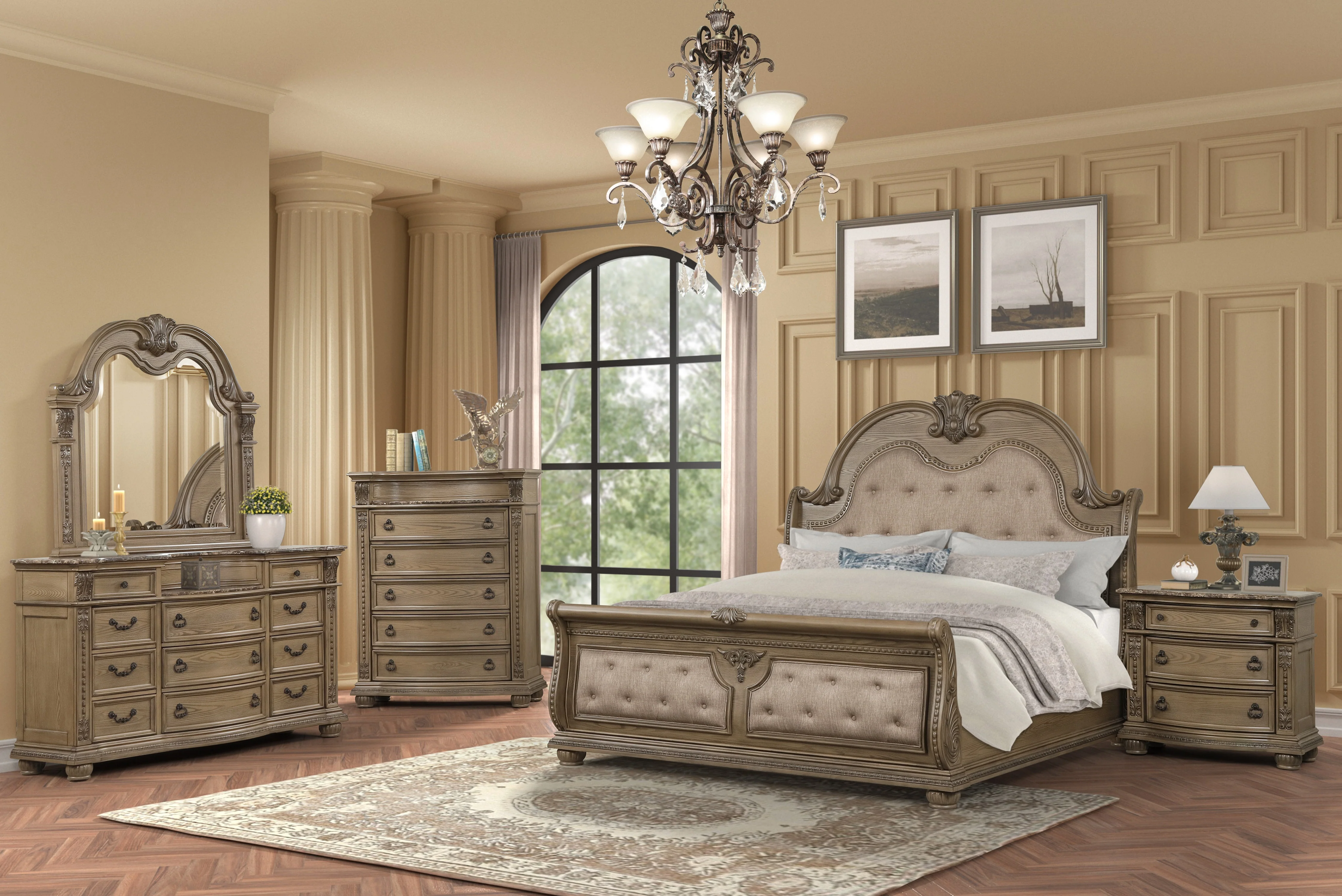 1229-kensington-estate-traditional-light-brown-5-drawer-chest-2.webp Kensington Estate Traditional Light Brown 5-Drawer Chest