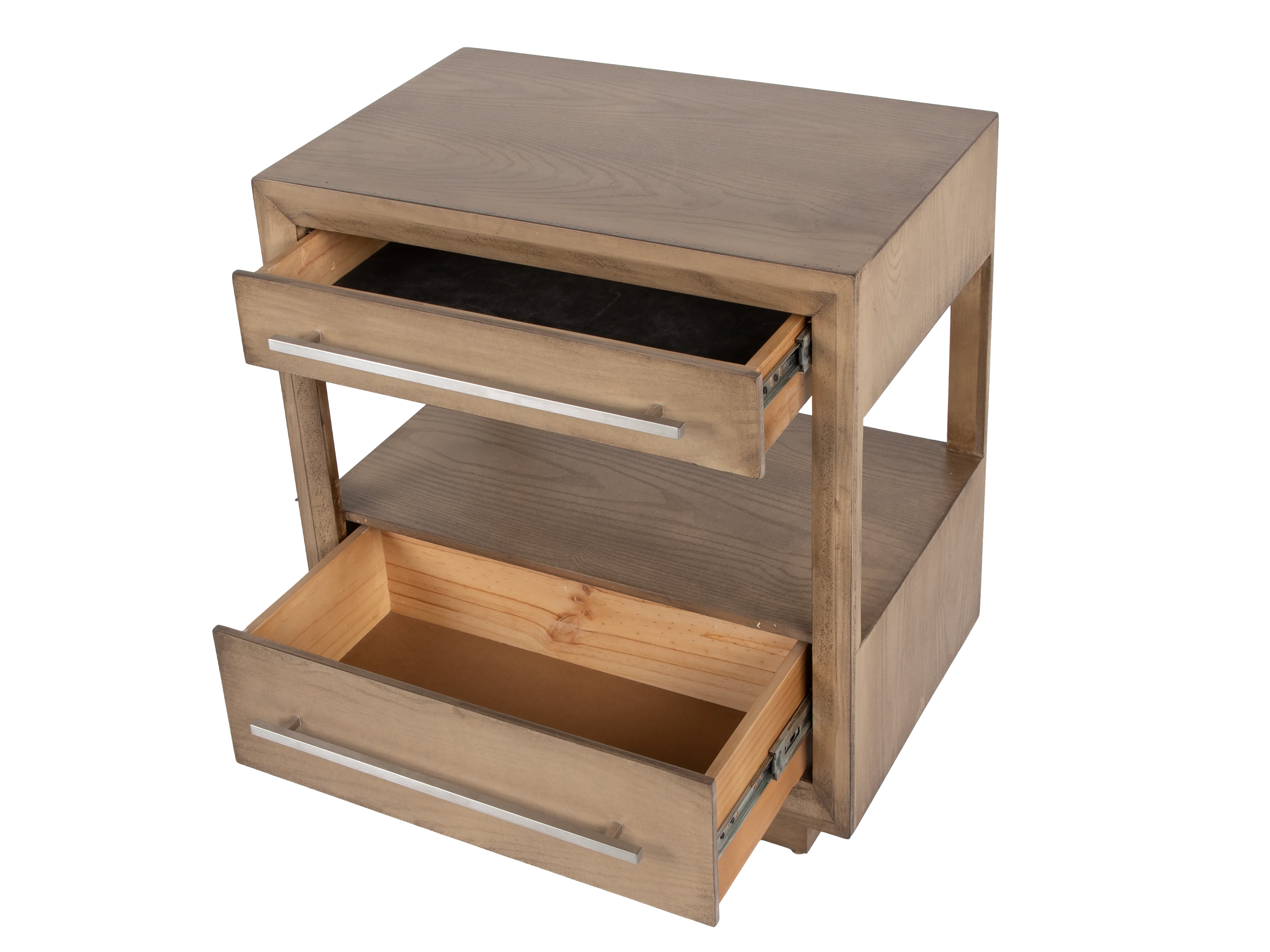 1246-durango-fondo-moka-modern-2-drawer-nightstand-with-open-shelf-long-silver-pulls-4.webp Durango Fondo Moka Modern 2-Drawer Nightstand with Open Shelf & Long Silver Pulls