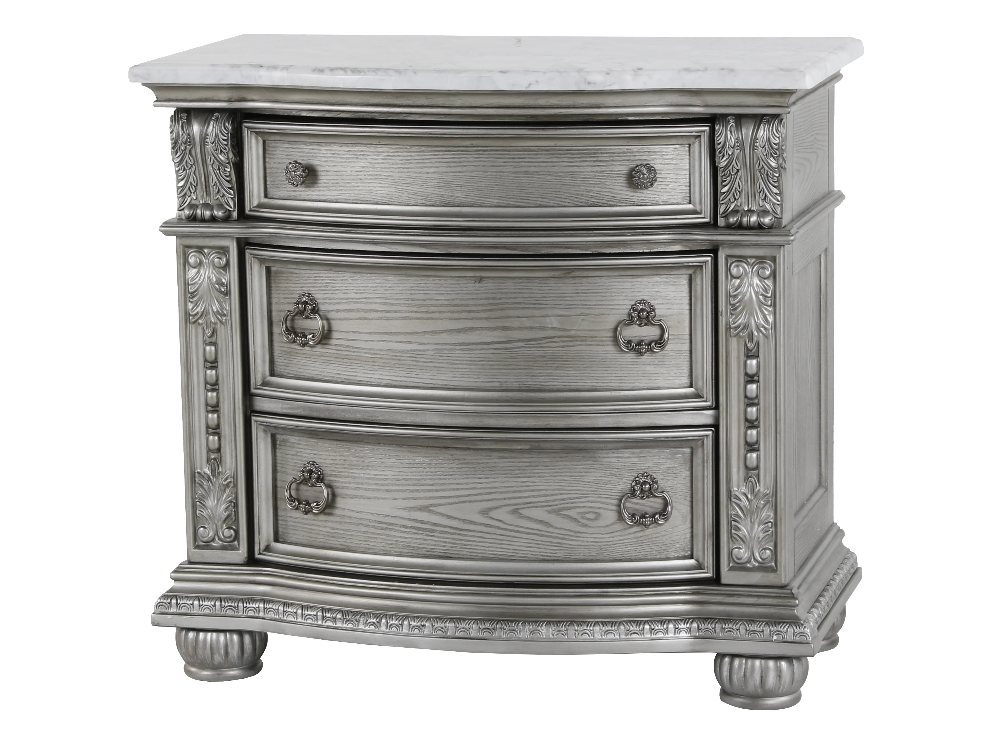 1248-cavalier-nightstand-with-marble-top-gray-finish-1.webp Cavalier Nightstand with Marble Top – Gray Finish