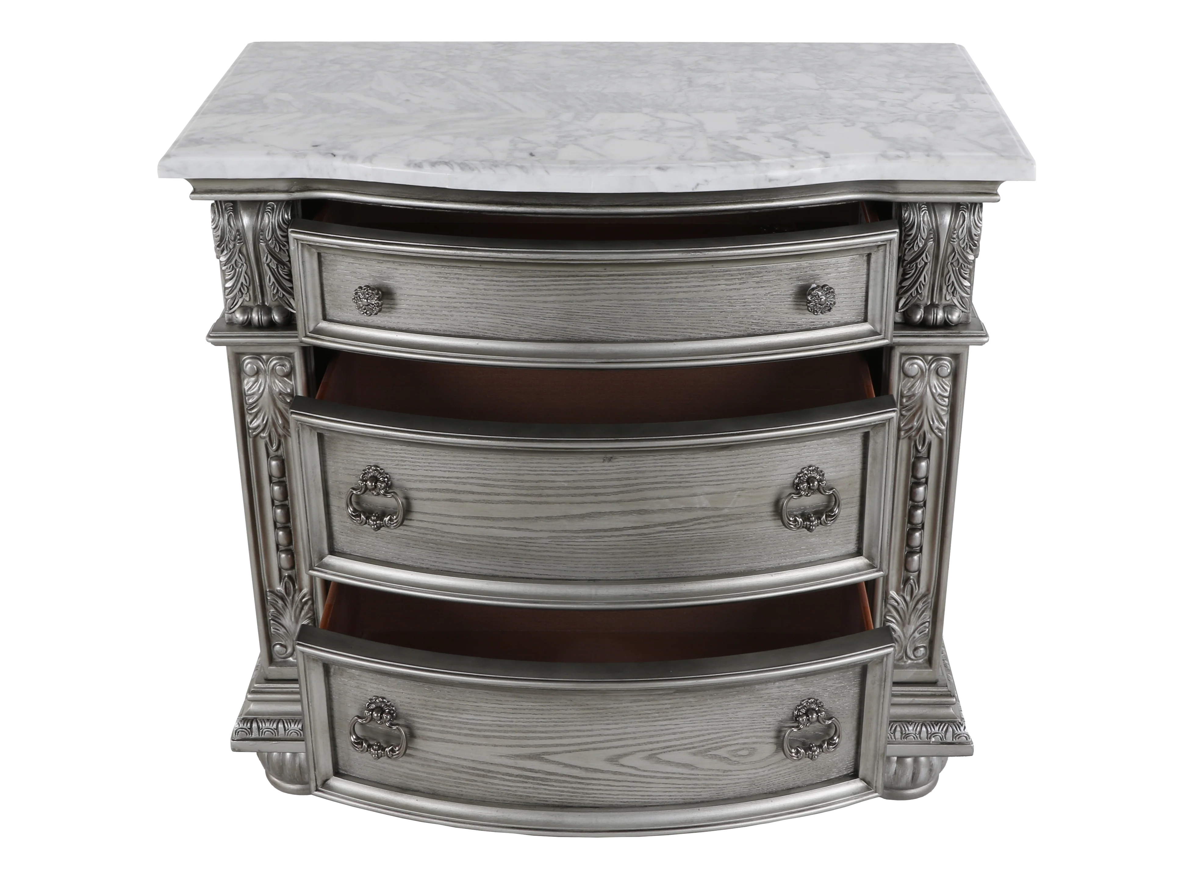 1248-cavalier-nightstand-with-marble-top-gray-finish-3.webp Cavalier Nightstand with Marble Top – Gray Finish