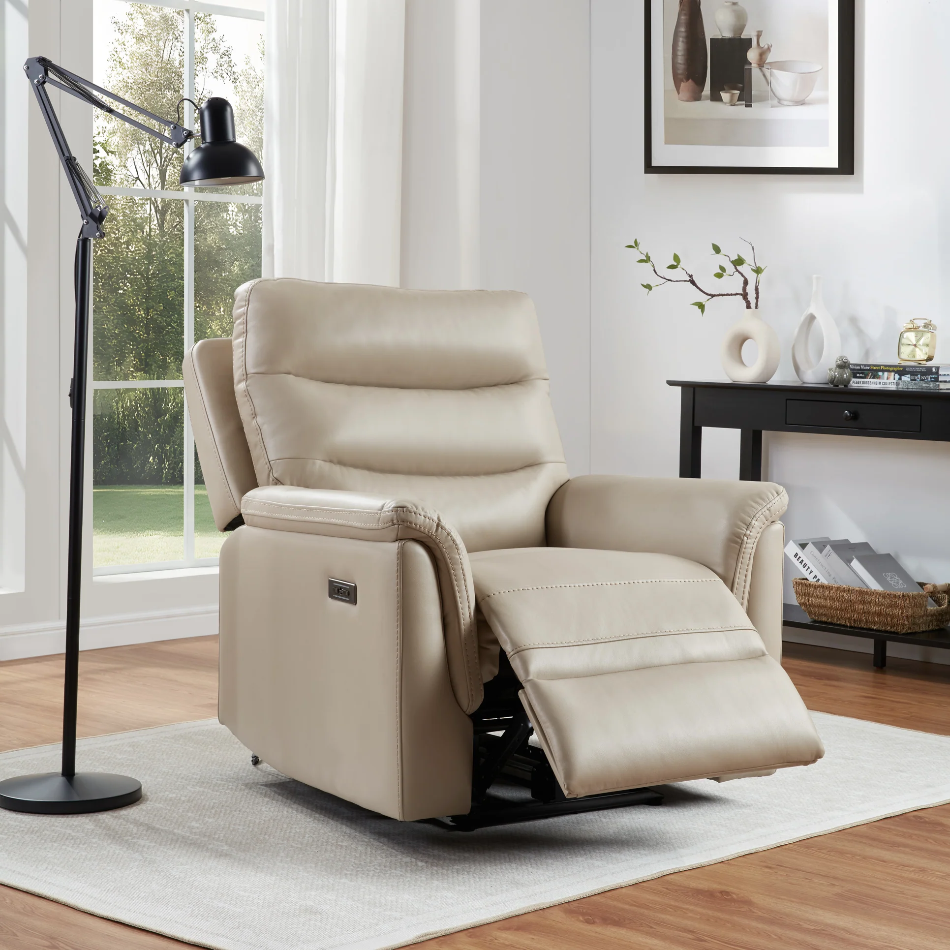 1285-beige-dual-power-recliner-with-power-headrest-footrest-2.webp Beige Dual Power Recliner with Power Headrest & Footrest