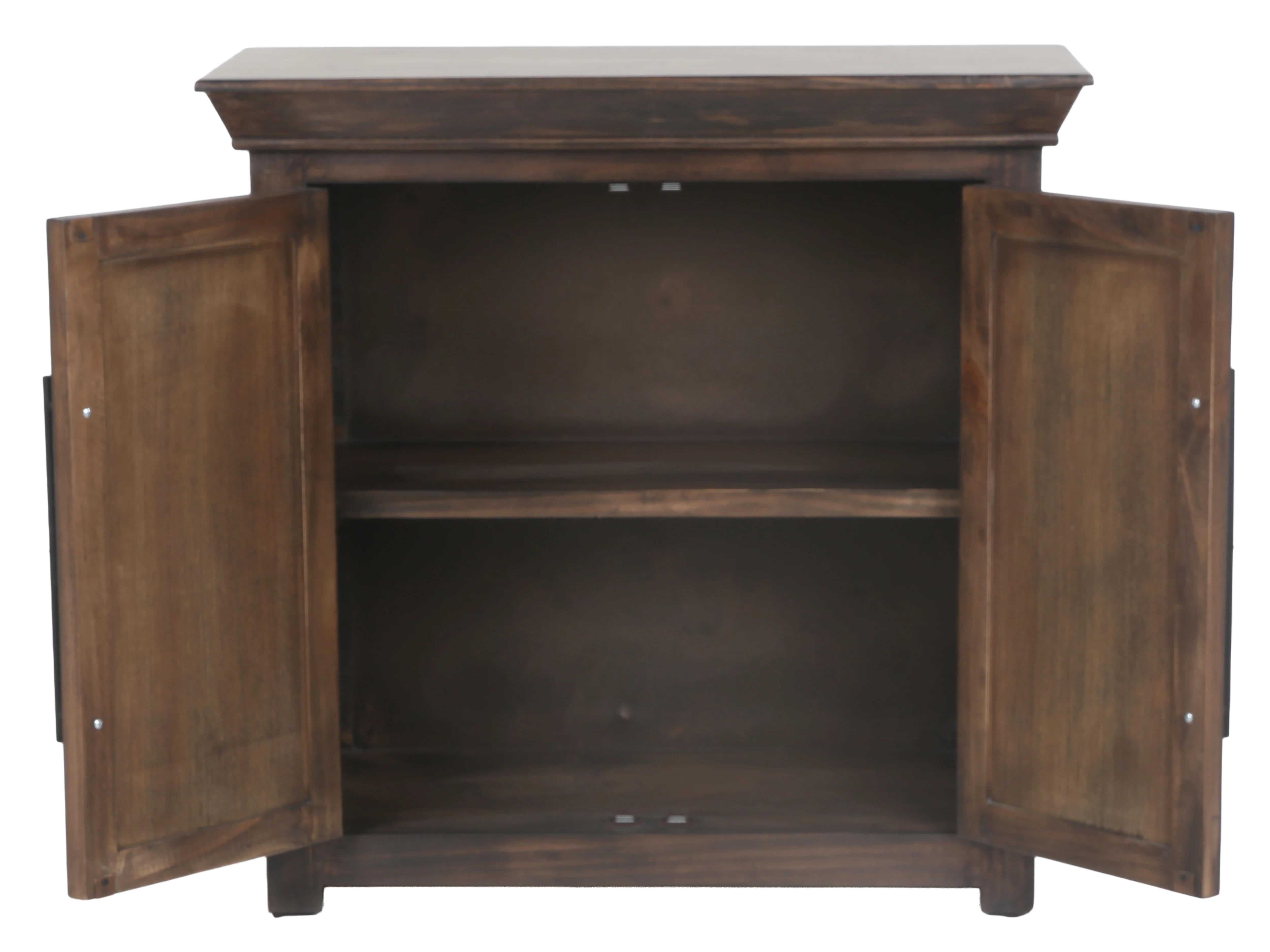 Rustic Brown Diamond Lattice TV Console