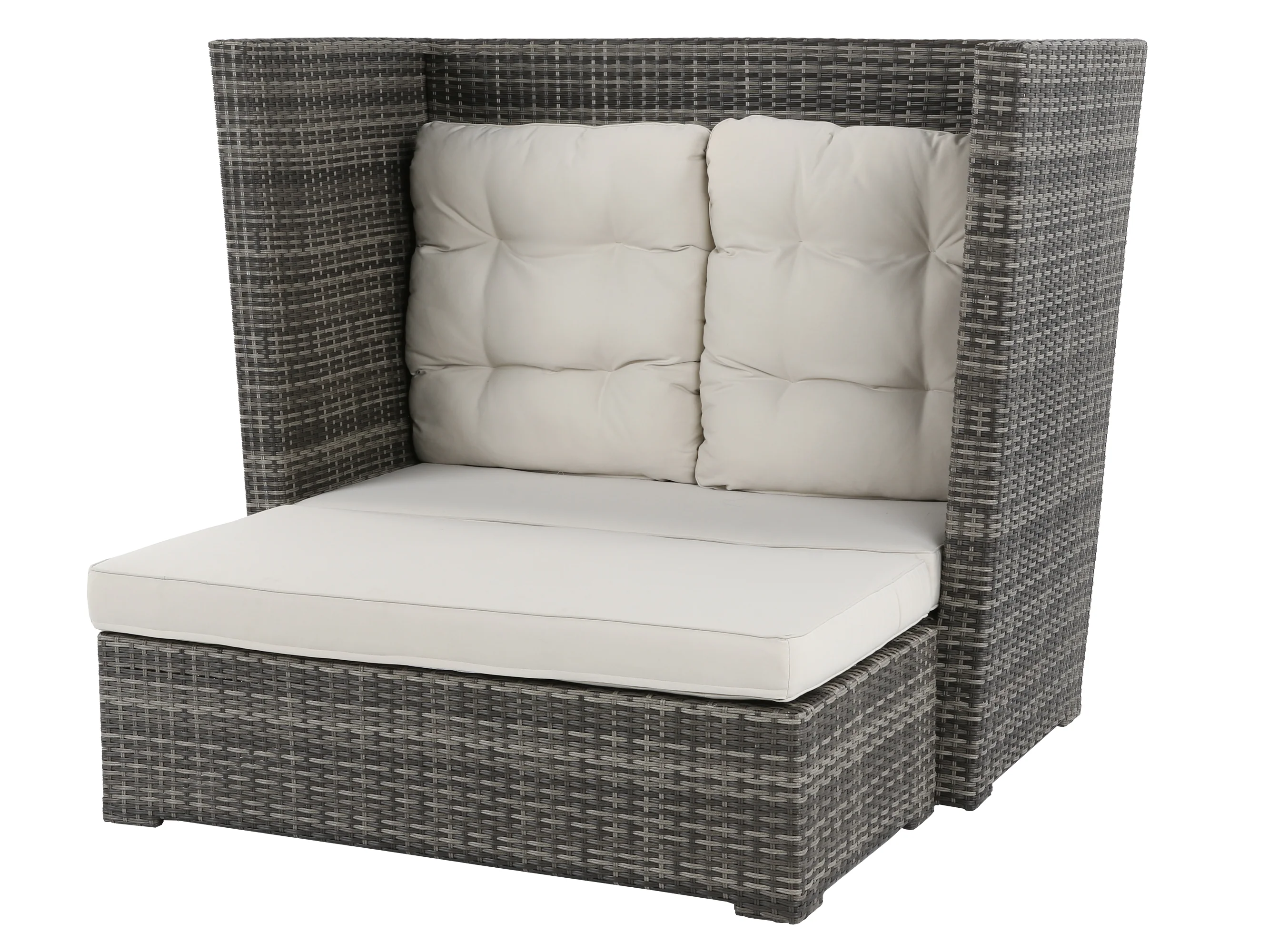 1453-gray-wicker-outdoor-lounge-chair-with-high-back-and-cream-cushions-2.webp Gray Wicker Outdoor Lounge Chair with High Back and Cream Cushions