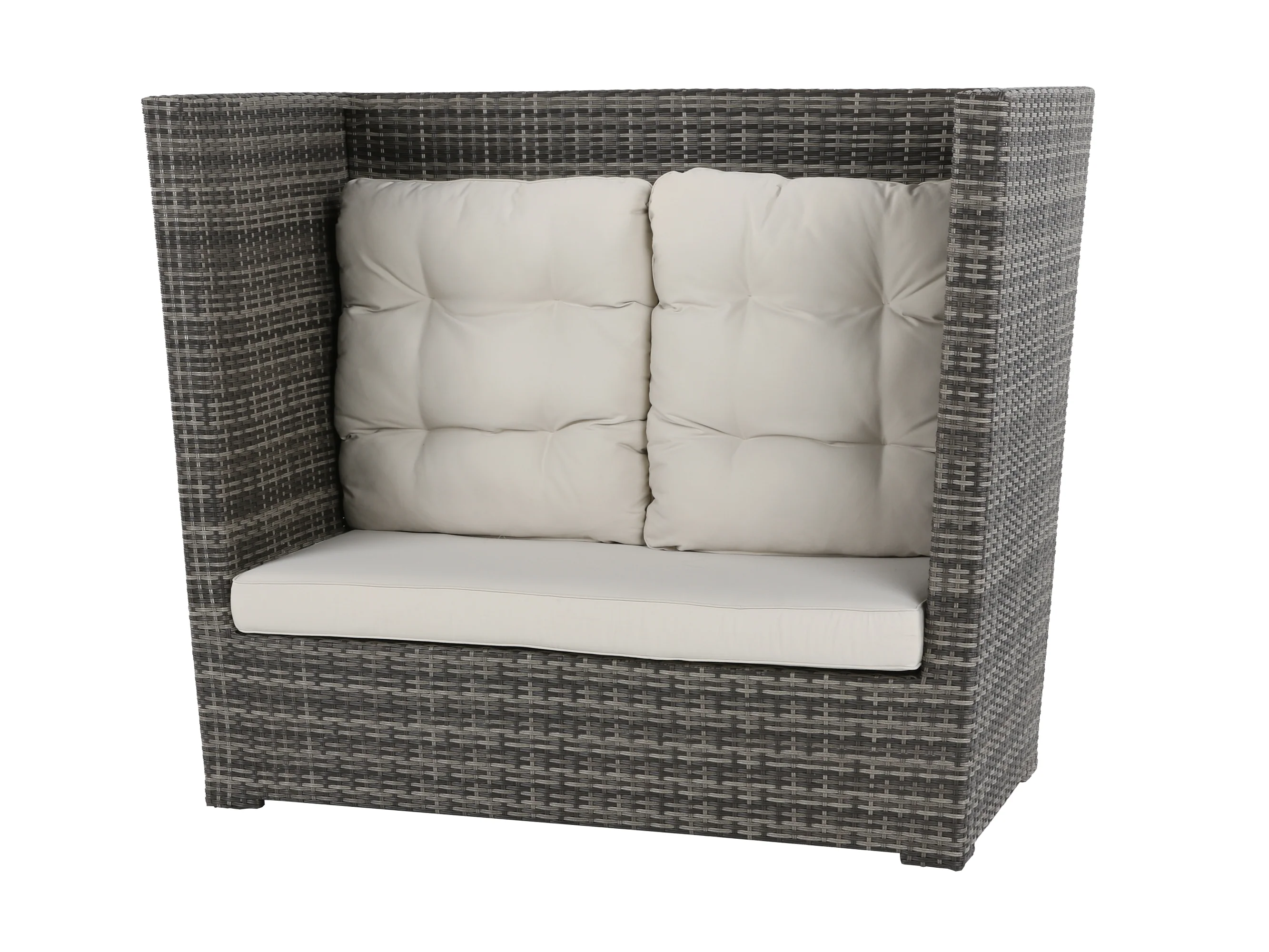 1453-gray-wicker-outdoor-lounge-chair-with-high-back-and-cream-cushions-5.webp Gray Wicker Outdoor Lounge Chair with High Back and Cream Cushions