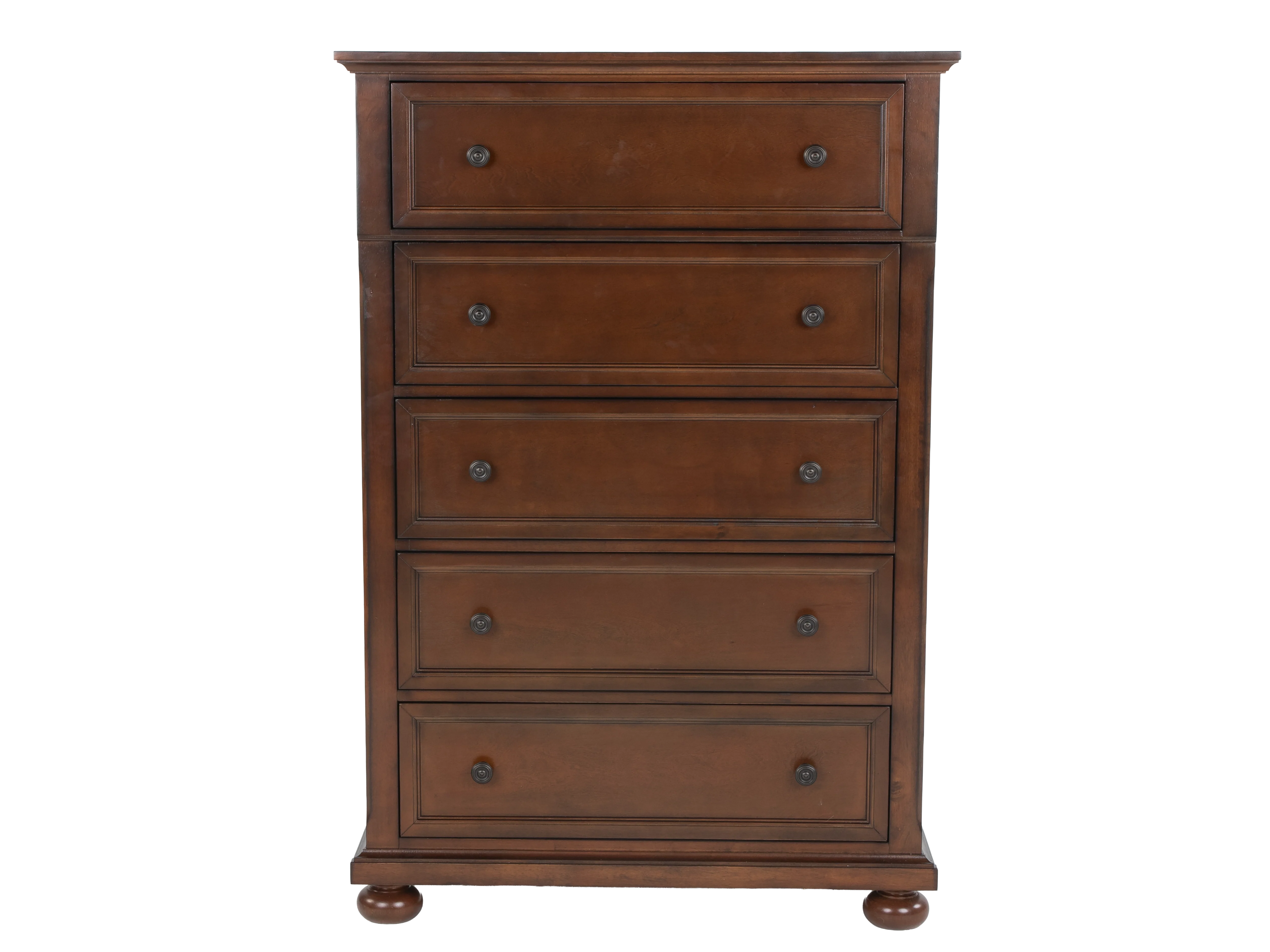 5-Drawer Chest in Cherry - Traditional Storage Chest with Ball Bearing Glides