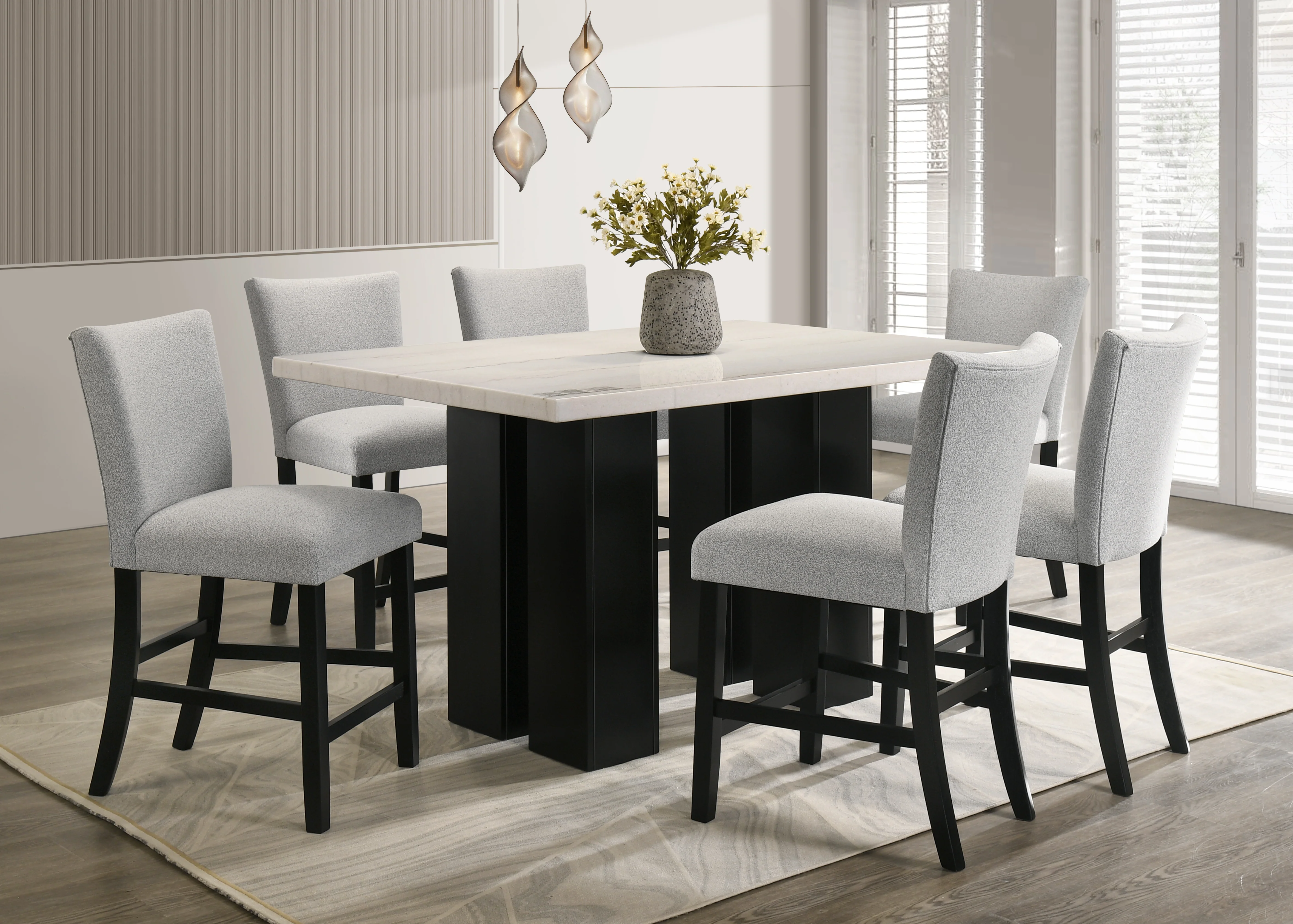1476-contemporary-black-gray-7-piece-real-marble-top-dining-set-with-upholstered-chairs-1.webp Contemporary Black & Gray 7-Piece Real Marble Top Dining Set with Upholstered Chairs