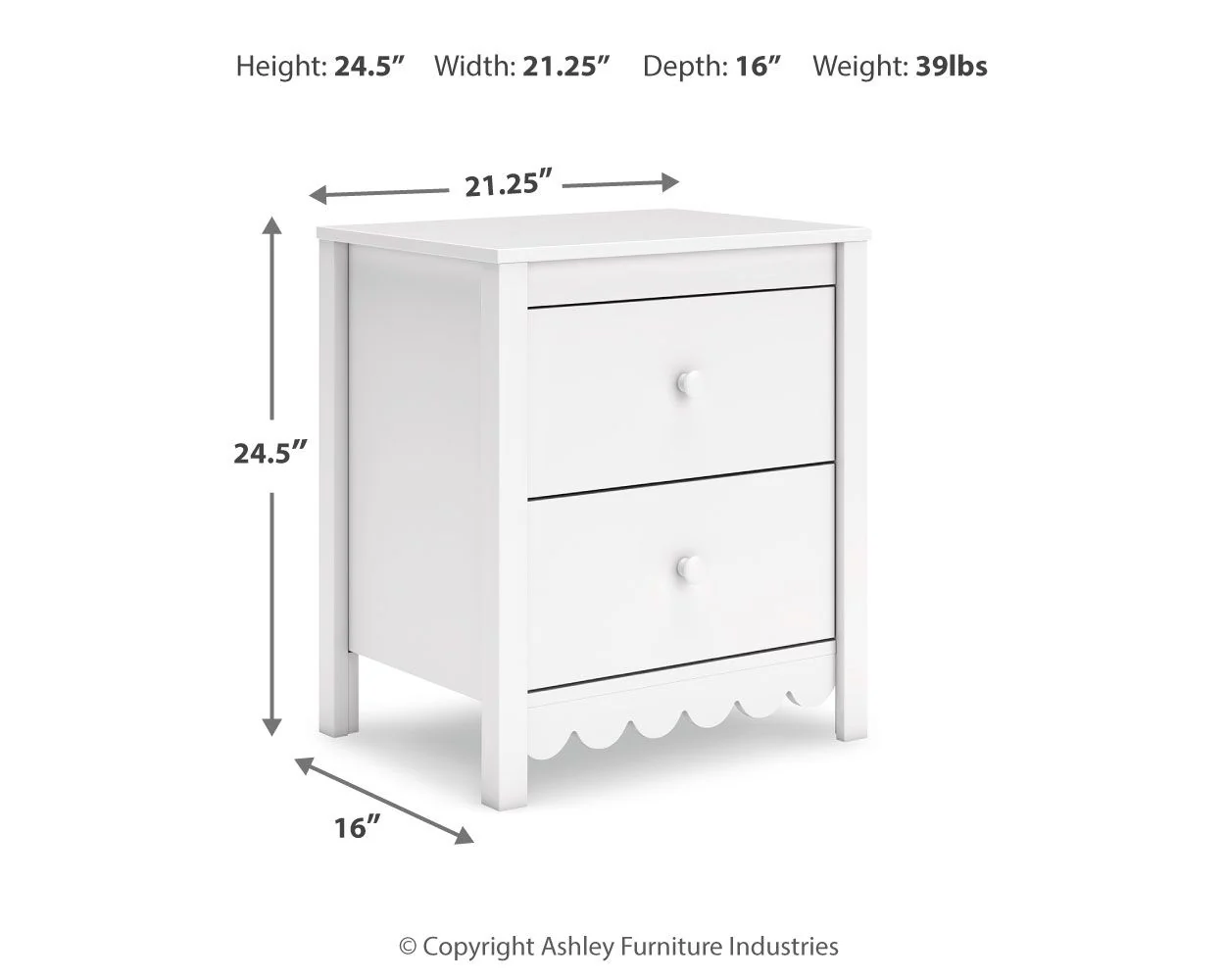 150-hallityn-two-drawer-night-stand-white-9.webp Hallityn - Two Drawer Night Stand - White