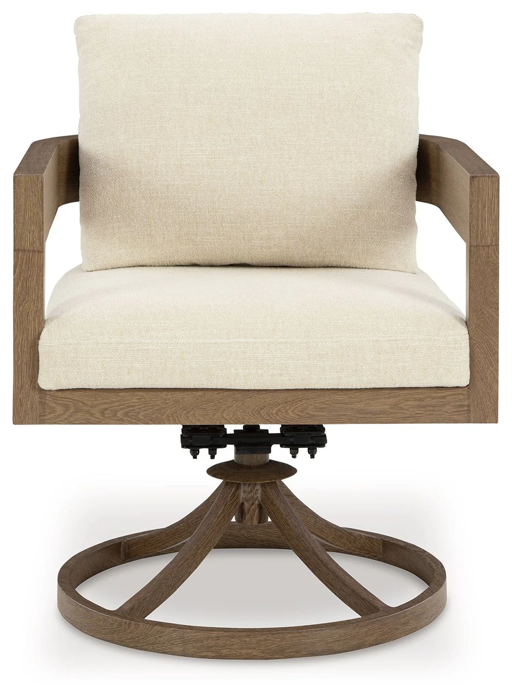 Serene Bay - Swivel Chair With Cushion (Set of 2) - Dark Brown / White