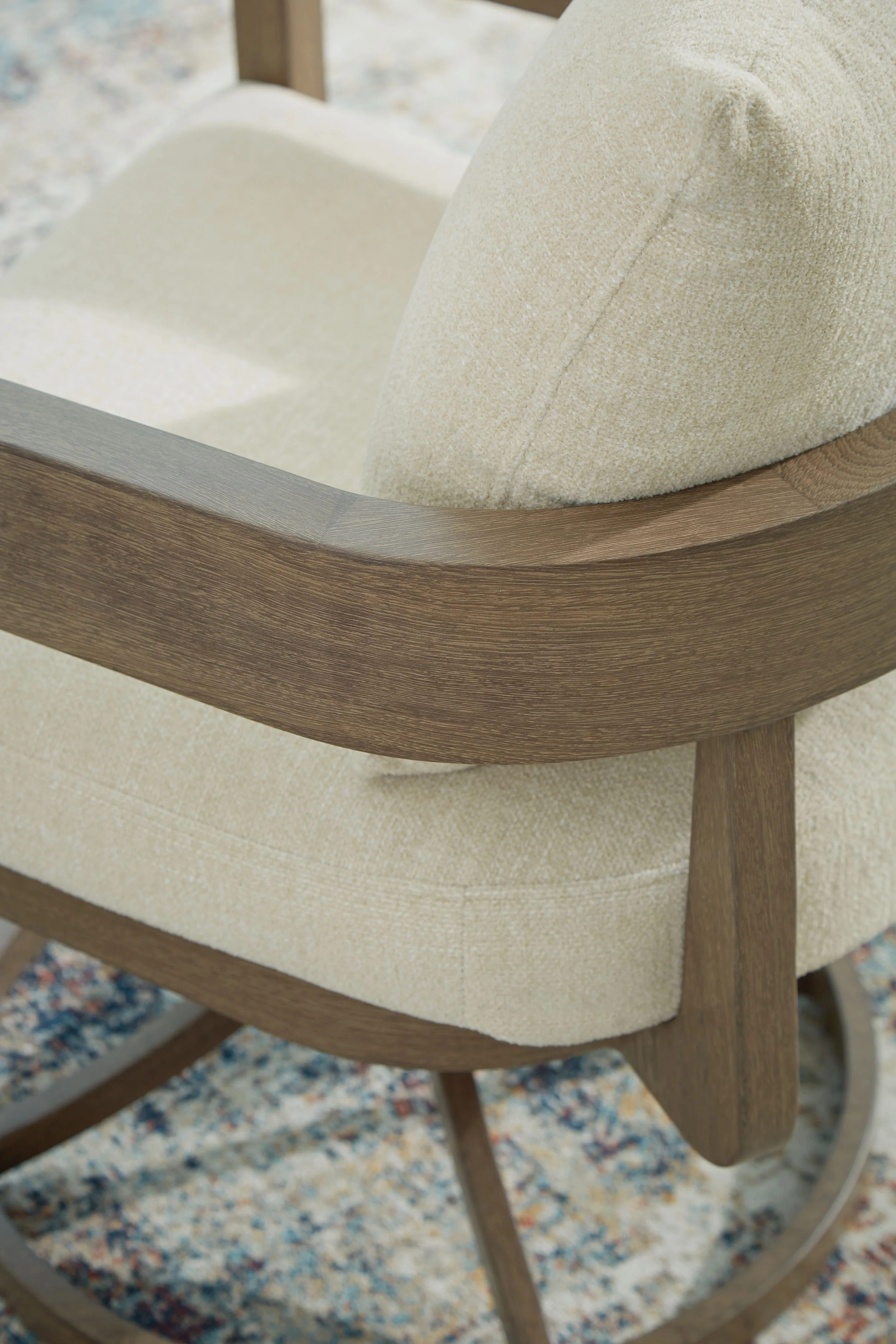 Serene Bay - Swivel Chair With Cushion (Set of 2) - Dark Brown / White
