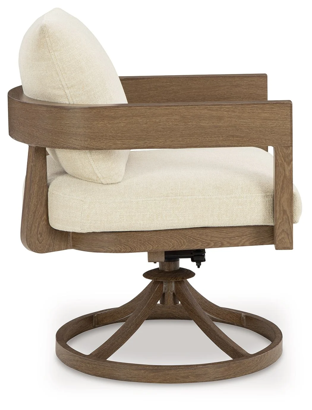 Serene Bay - Swivel Chair With Cushion (Set of 2) - Dark Brown / White