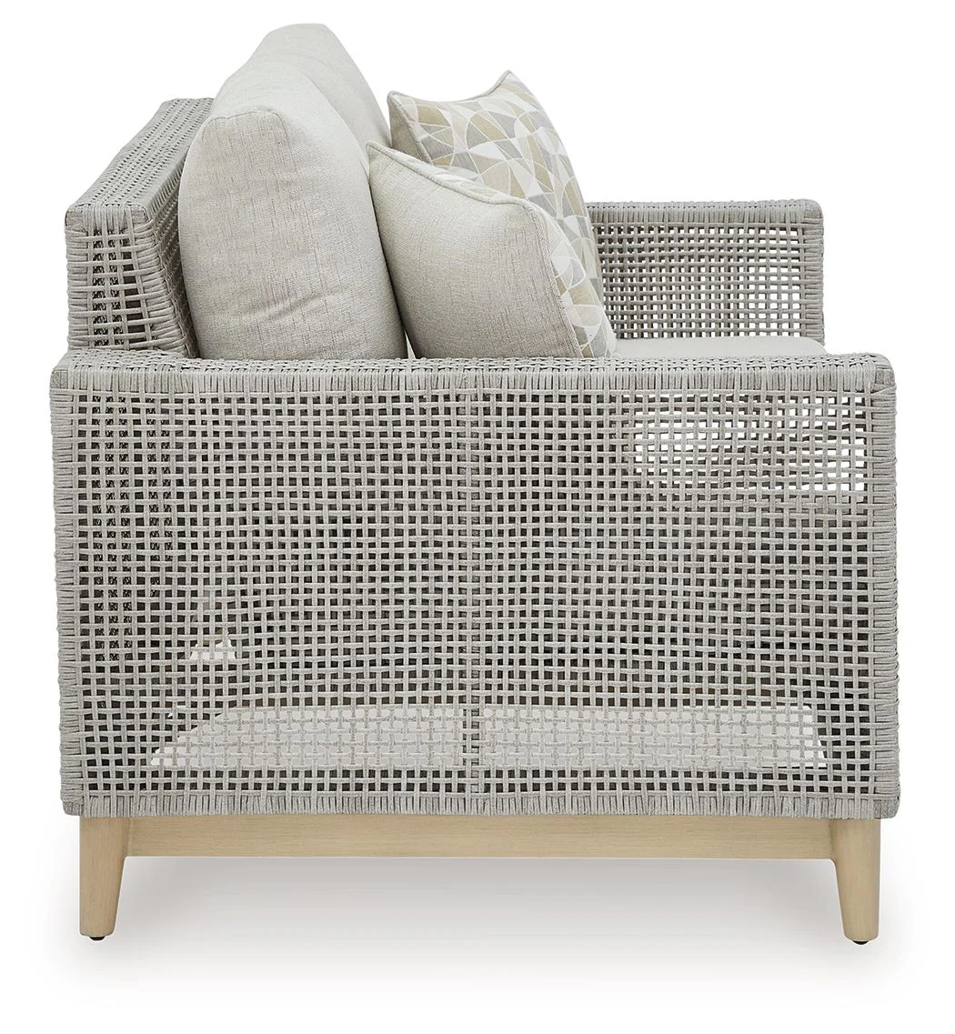 Seton Creek - Loveseat With Cushion - Gray