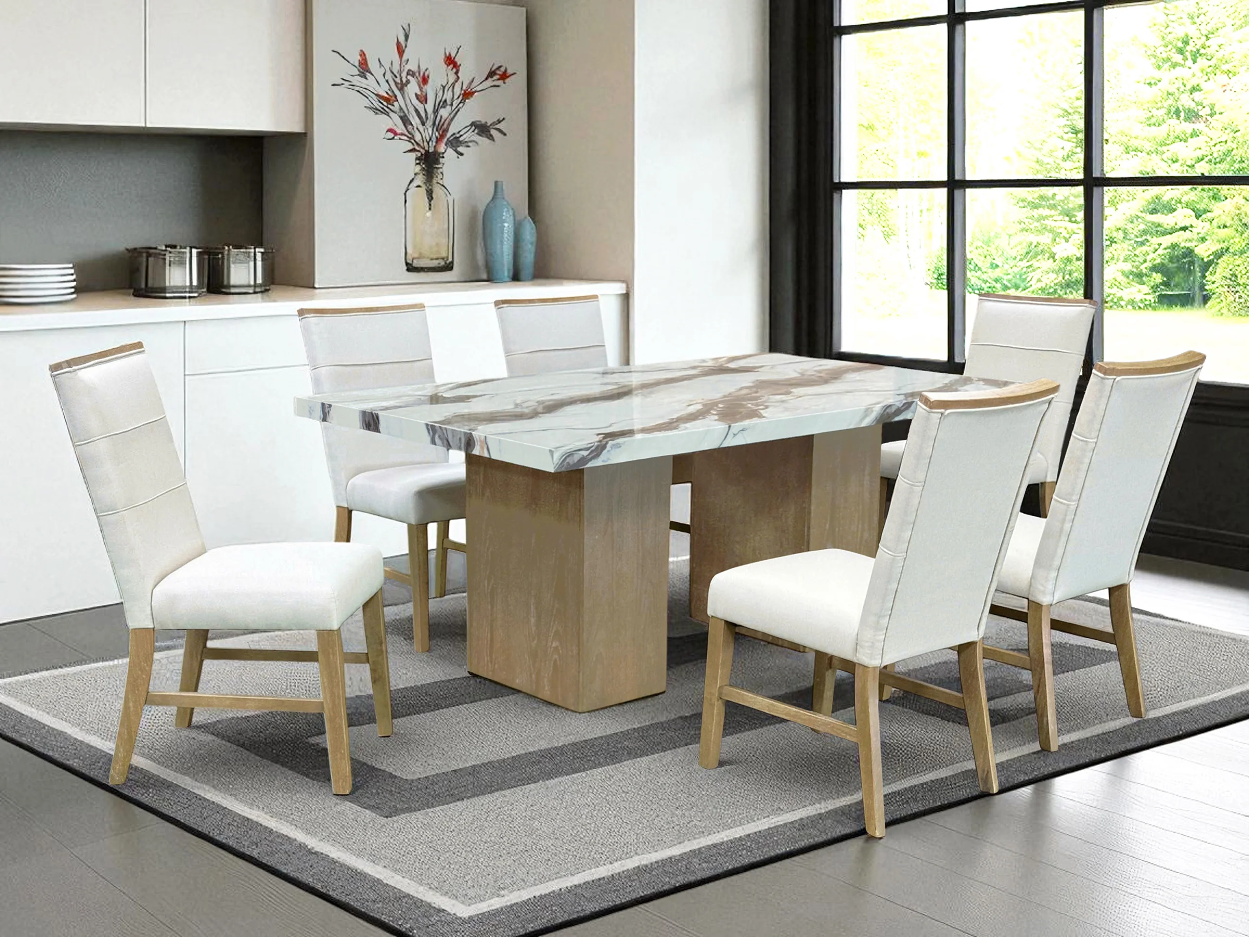 1648-7-pc-dining-set-with-linen-chairs-72-table-light-brown-base-1.webp 7-Pc Dining Set with Linen Chairs (72" Table, Light Brown Base)