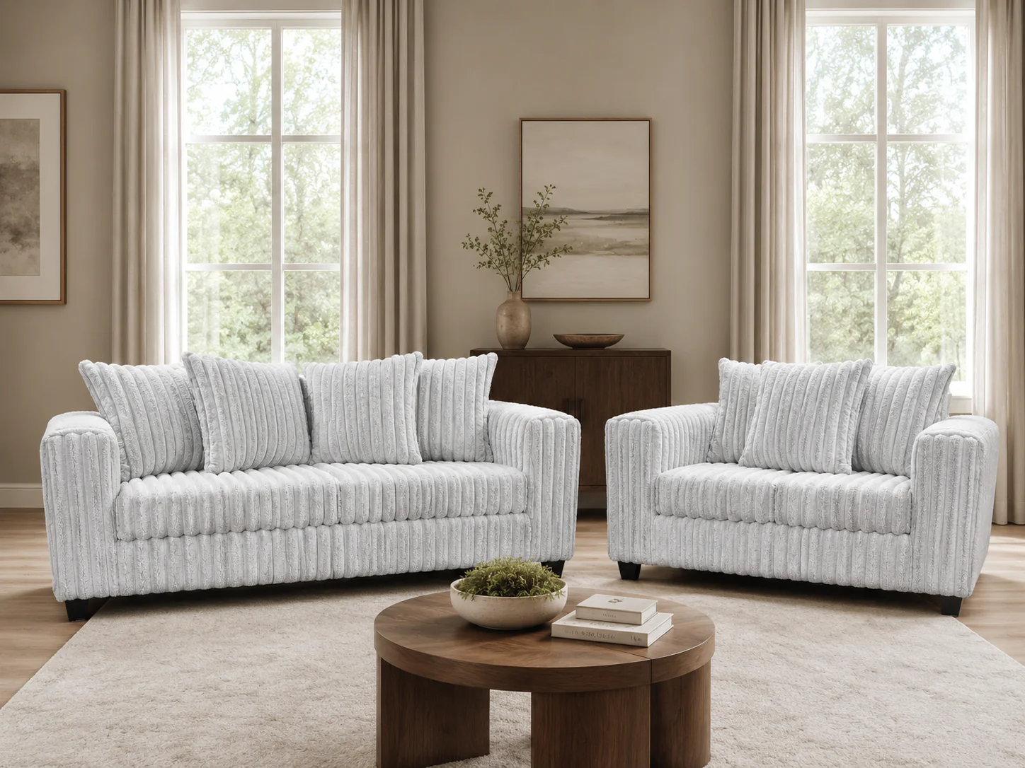 1652-modern-light-gray-ribbed-plush-fabric-2-piece-sofa-and-loveseat-set-2.webp Modern Light Gray Ribbed Plush Fabric 2-Piece Sofa and Loveseat Set