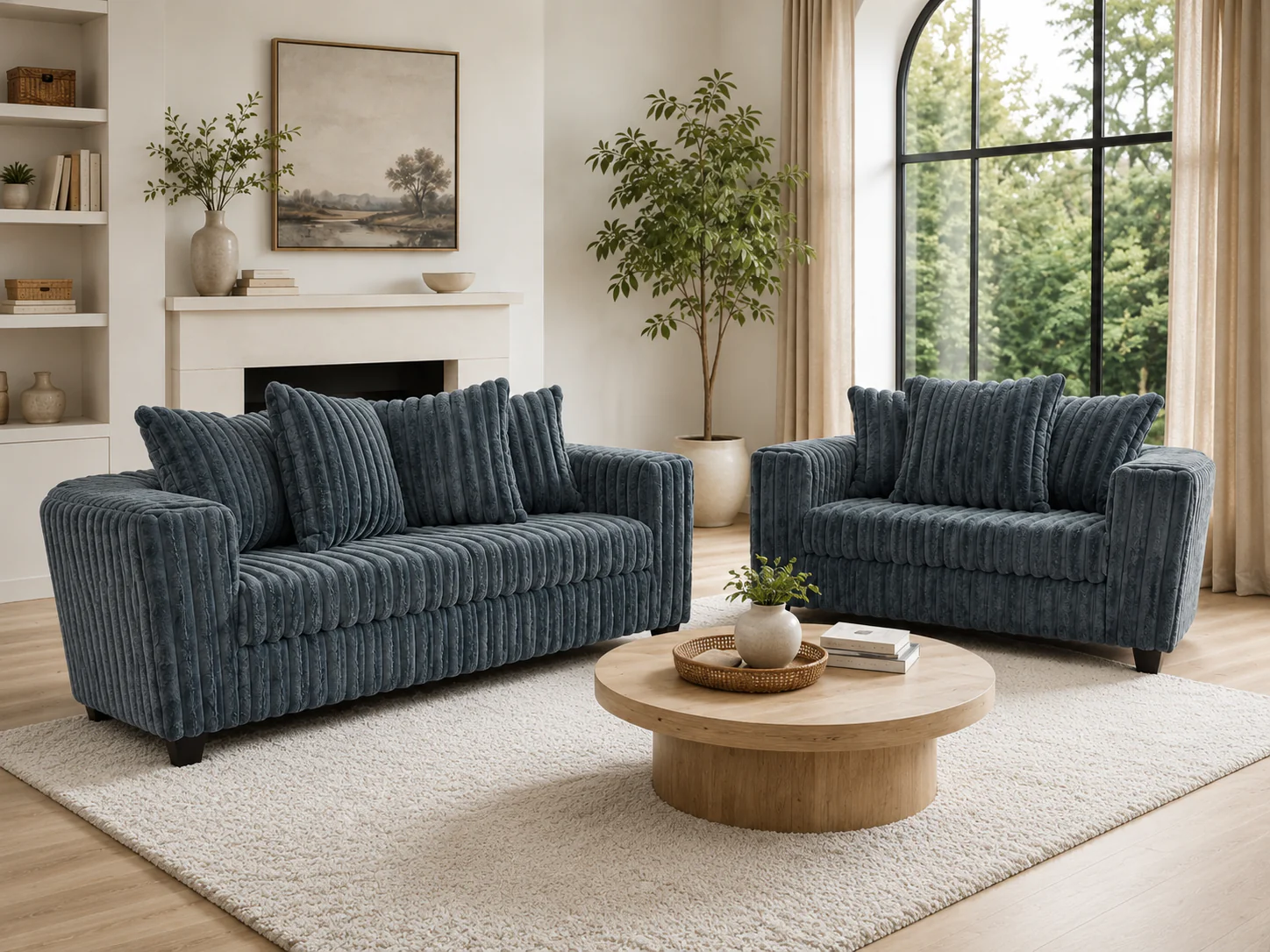 1653-modern-charcoal-ribbed-plush-fabric-2-piece-sofa-and-loveseat-set-2.webp Modern Charcoal Ribbed Plush Fabric 2-Piece Sofa and Loveseat Set