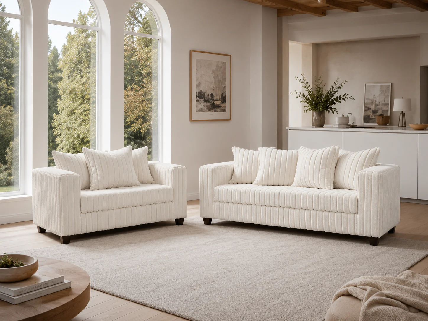 1654-modern-cream-ribbed-plush-fabric-2-piece-sofa-and-loveseat-set-1.webp Modern Cream Ribbed Plush Fabric 2-Piece Sofa and Loveseat Set
