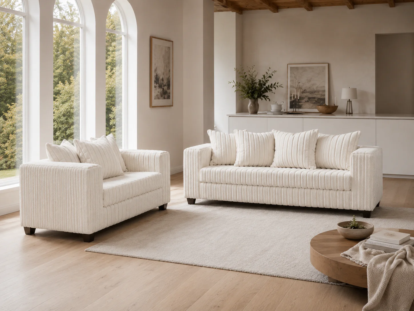 1654-modern-cream-ribbed-plush-fabric-2-piece-sofa-and-loveseat-set-2.webp Modern Cream Ribbed Plush Fabric 2-Piece Sofa and Loveseat Set