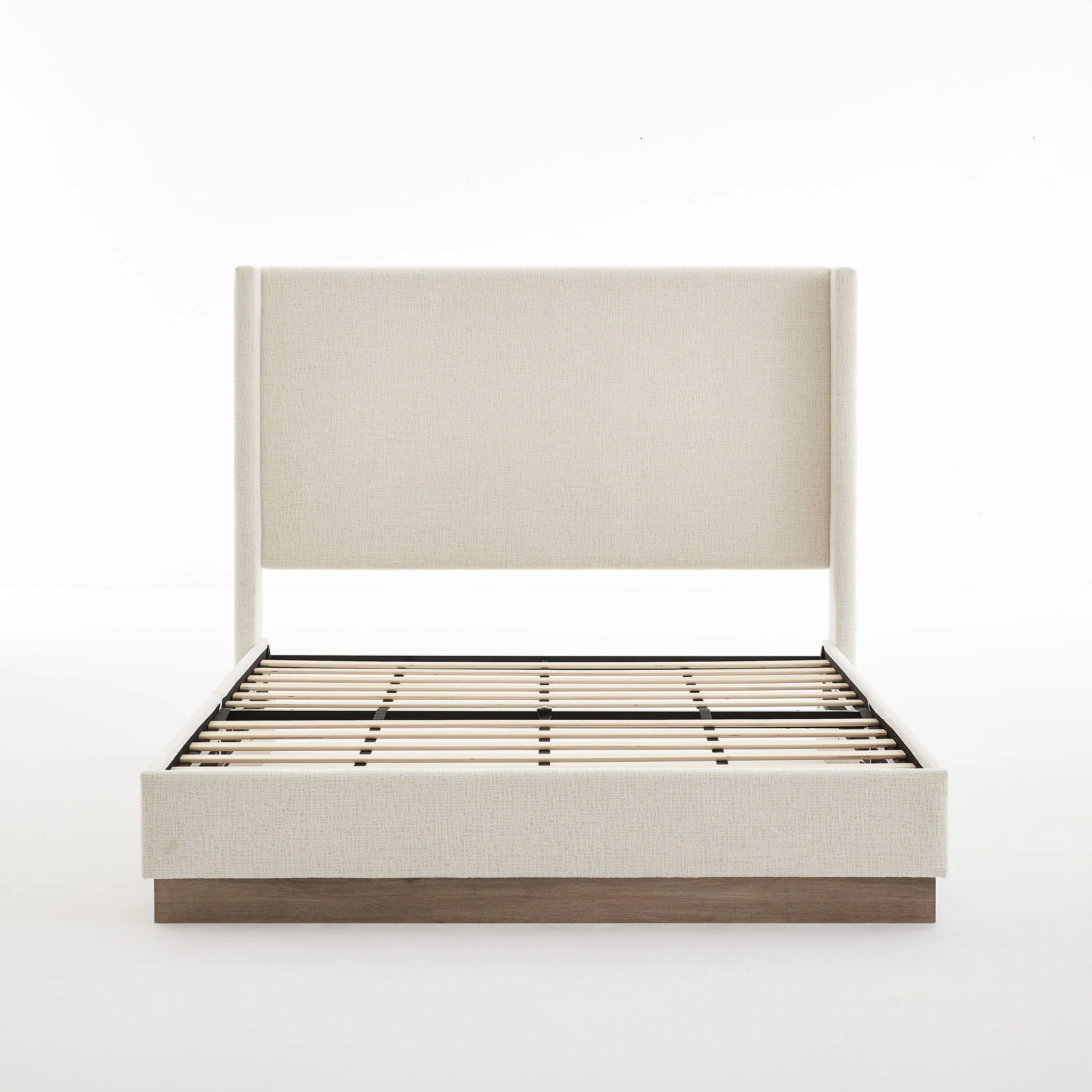 1664-hosford-minimalist-upholstered-wingback-bed-with-wood-base-platform-2.webp Hosford - Minimalist Upholstered Wingback Bed With Wood Base Platform