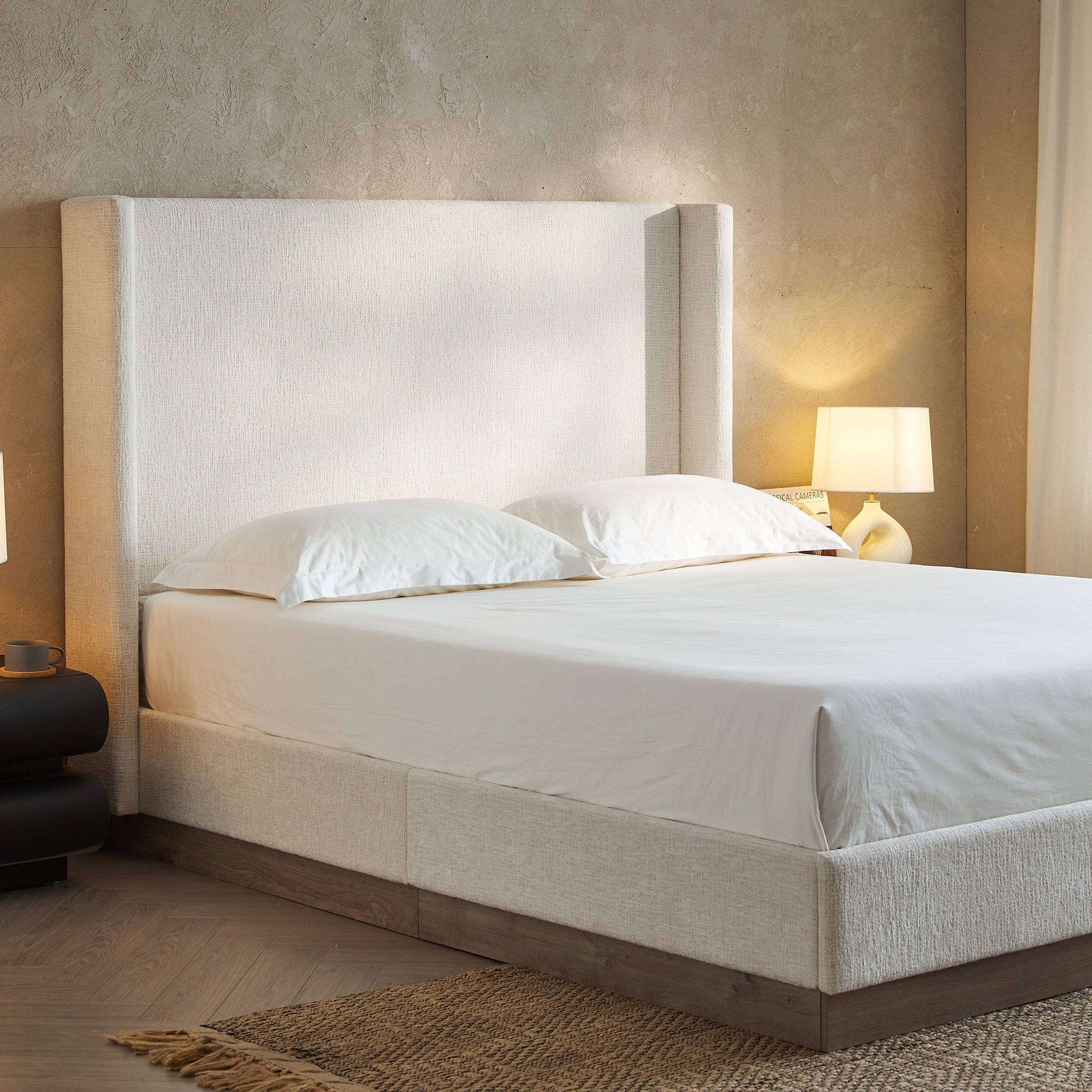 1664-hosford-minimalist-upholstered-wingback-bed-with-wood-base-platform-29.jpg Hosford - Minimalist Upholstered Wingback Bed With Wood Base Platform