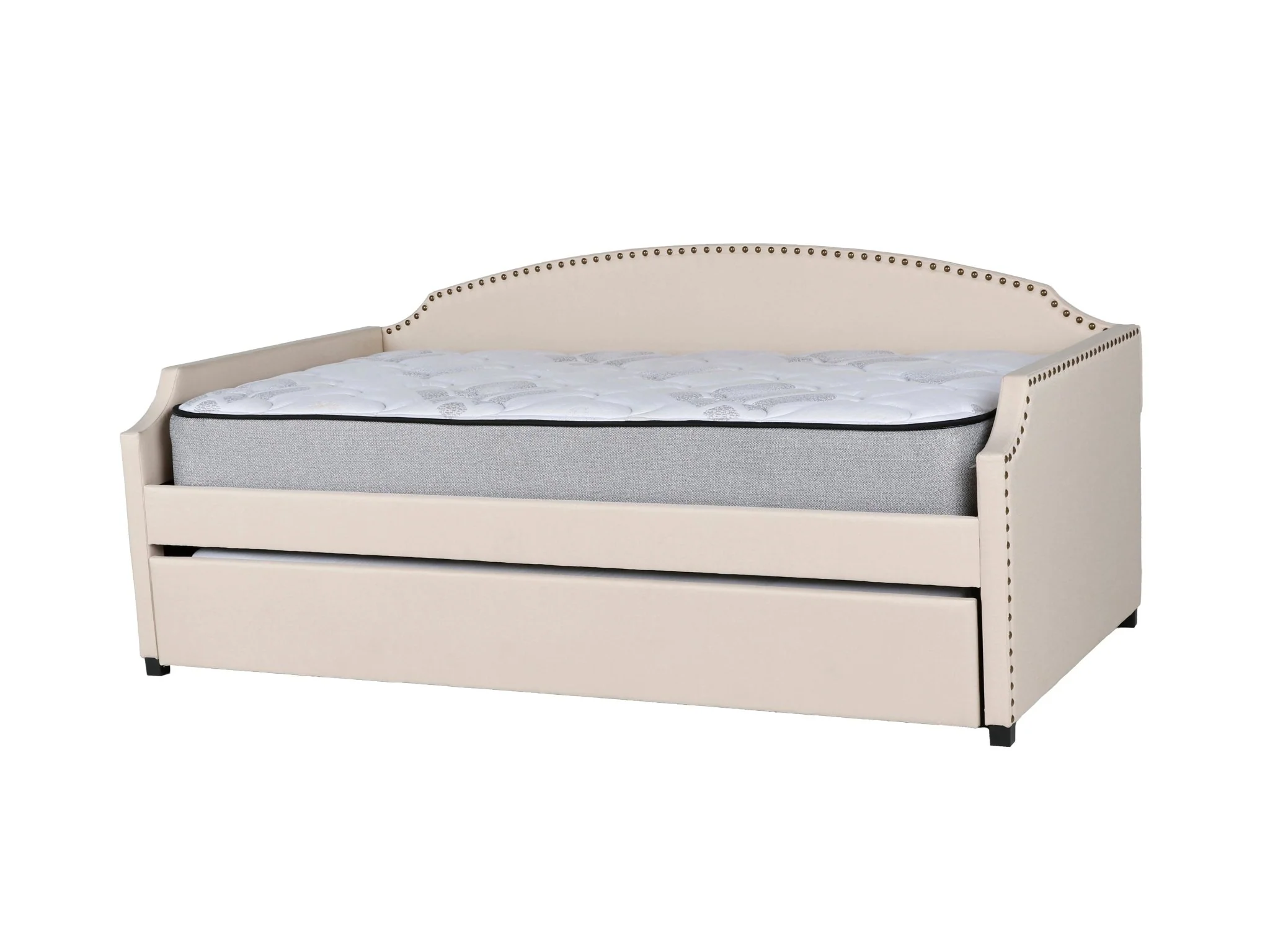 168-ivory-upholstered-twin-daybed-with-trundle-nailhead-trim-2.webp Ivory Upholstered Twin Daybed with Trundle & Nailhead Trim