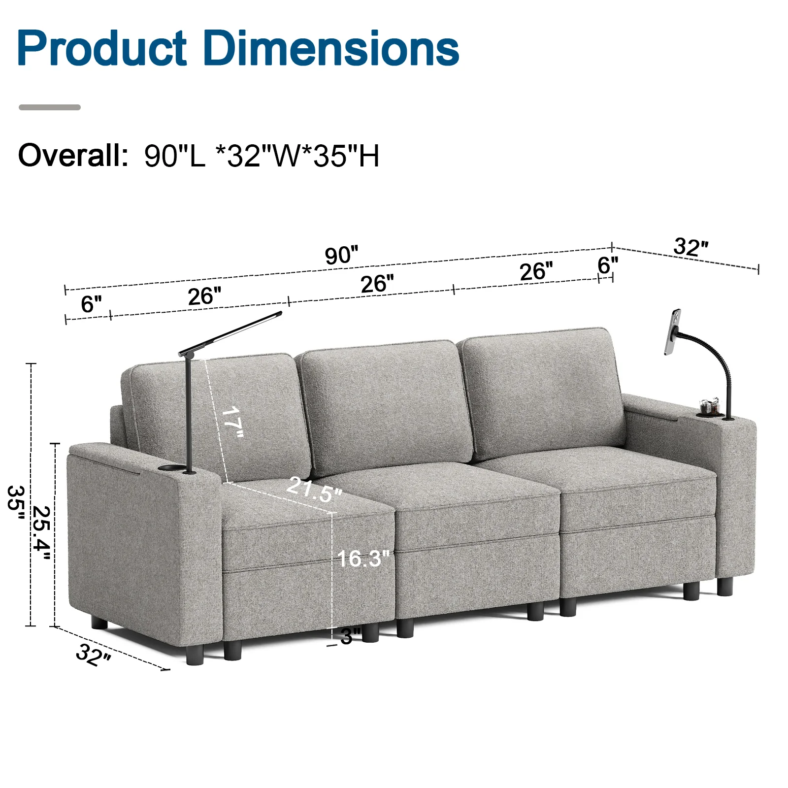 1741-gray-fabric-sofa-with-built-in-arm-lights-phone-holder-modern-3-seat-design-2.webp Gray Fabric Sofa with Built-In Arm Lights, Phone Holder & Modern 3-Seat Design