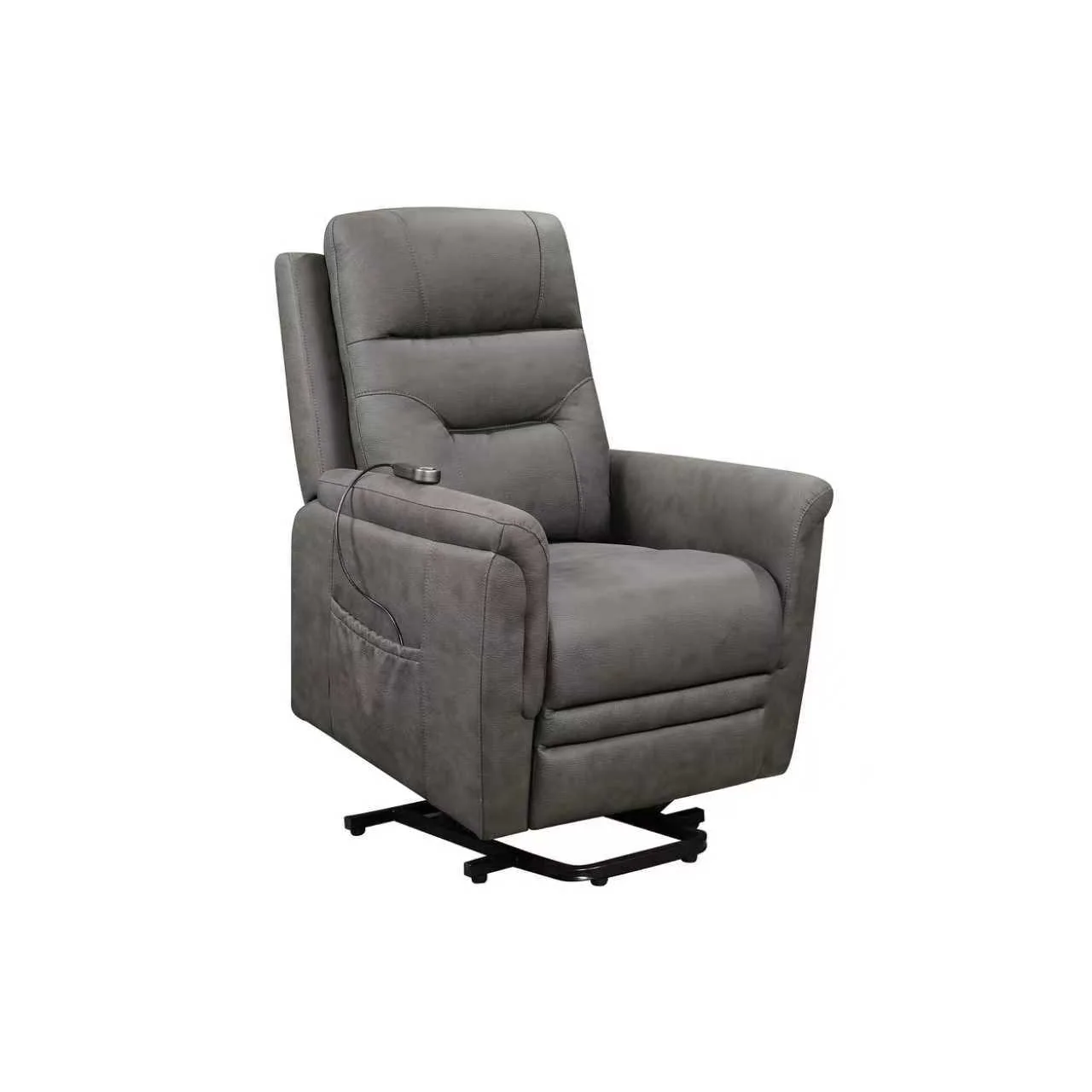 1746-gray-tufted-power-recliner-with-side-pocket-remote-control-2.webp Gray Tufted Power Recliner with Side Pocket & Remote Control