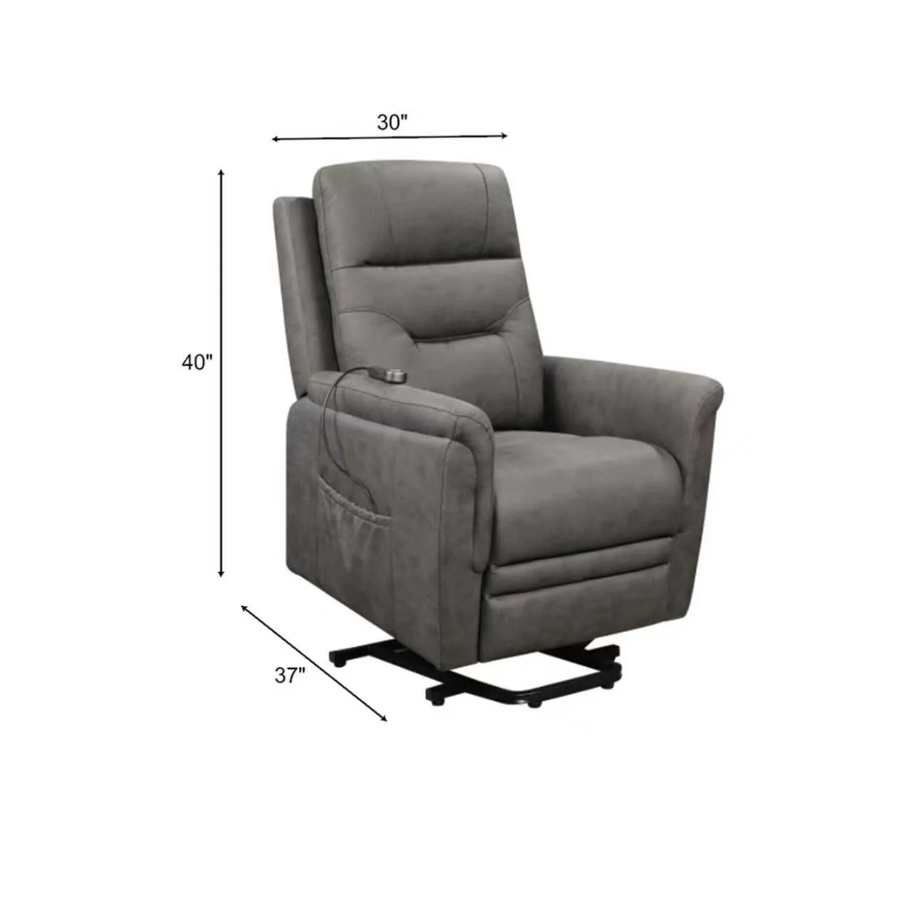 1746-gray-tufted-power-recliner-with-side-pocket-remote-control-4.webp Gray Tufted Power Recliner with Side Pocket & Remote Control
