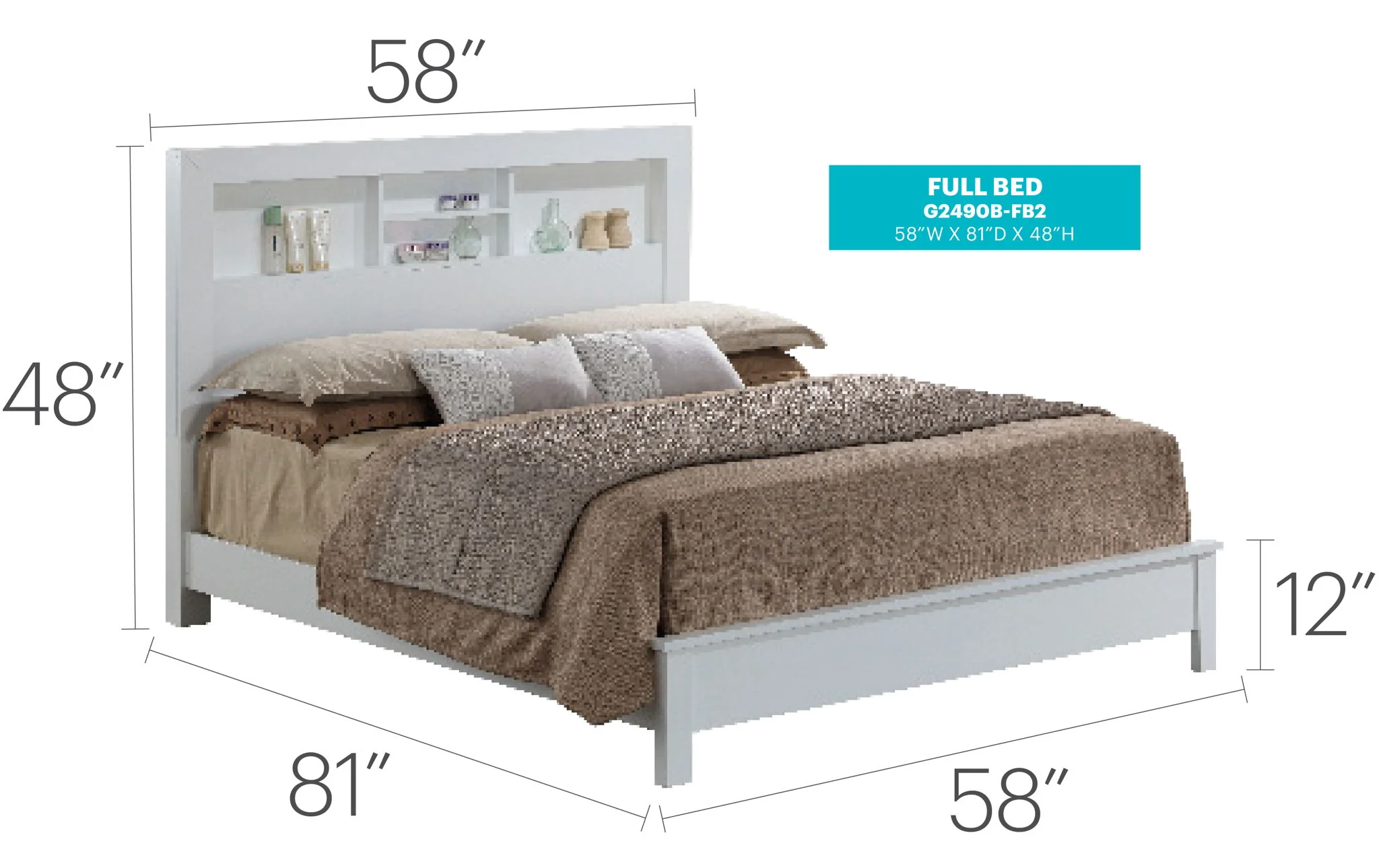 Bed With Transitional Design Stylish