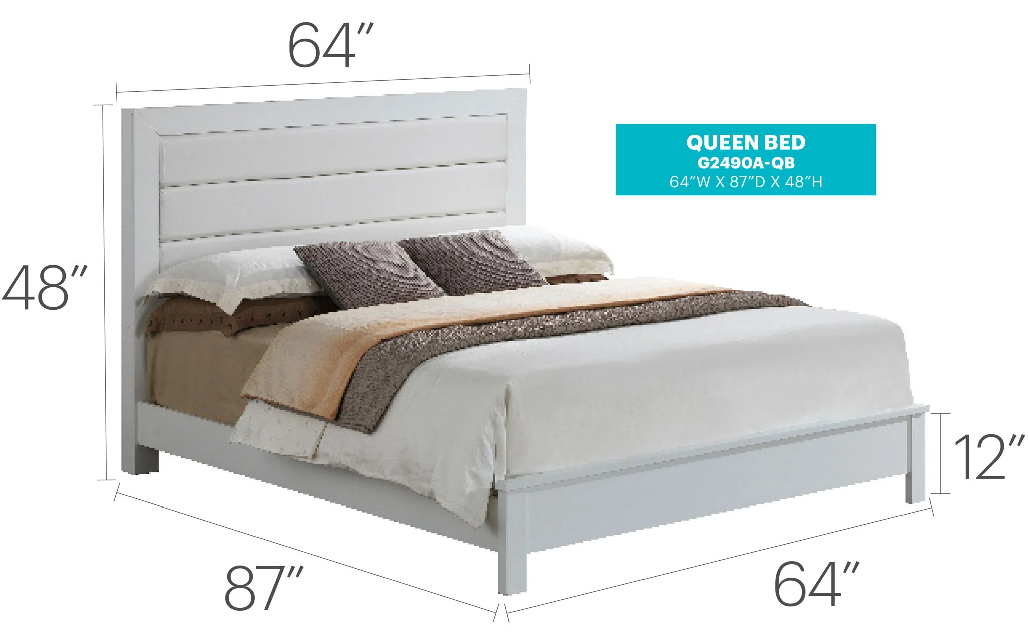 Transitional Modern Design Bed