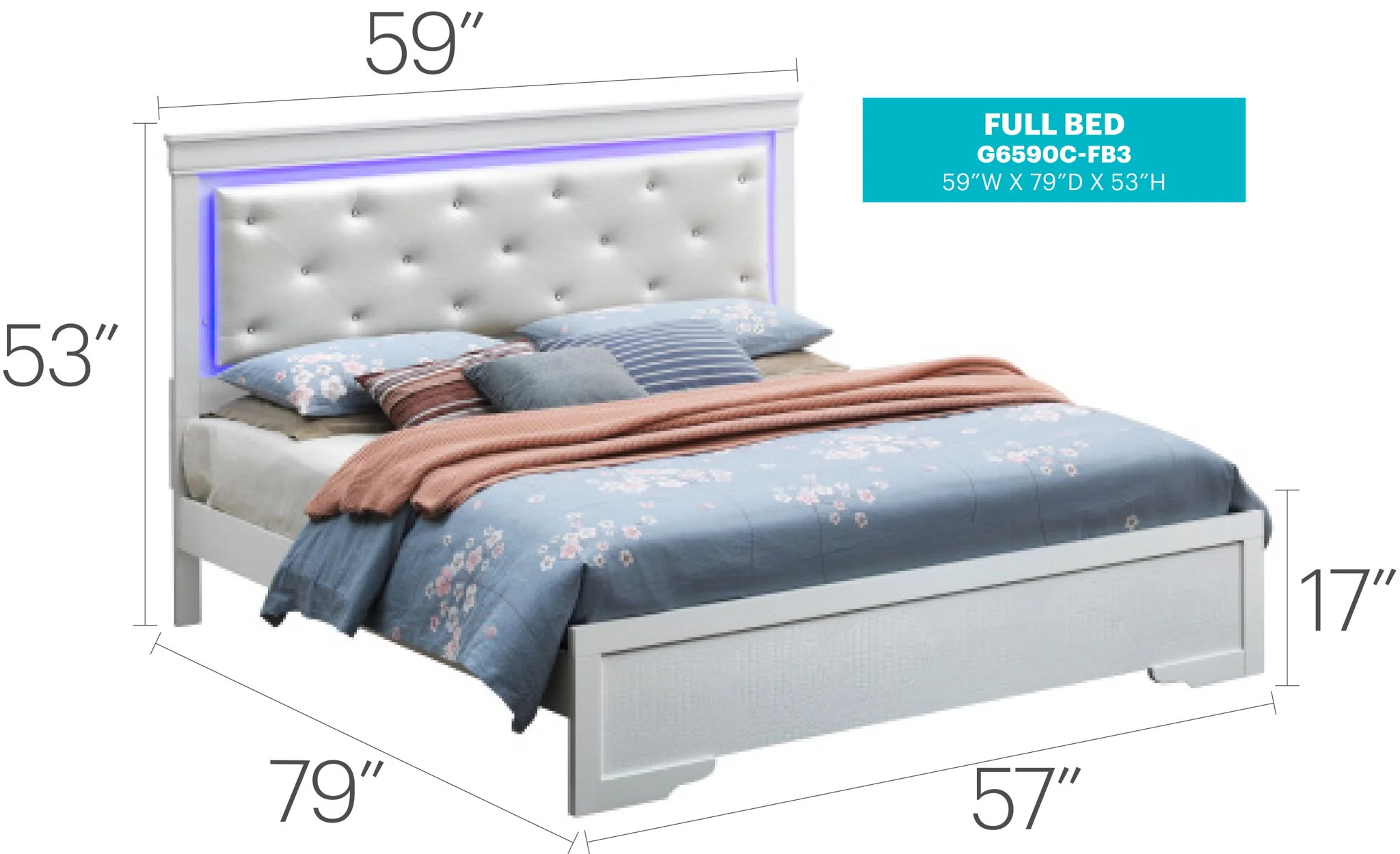 LED Elegant Bed