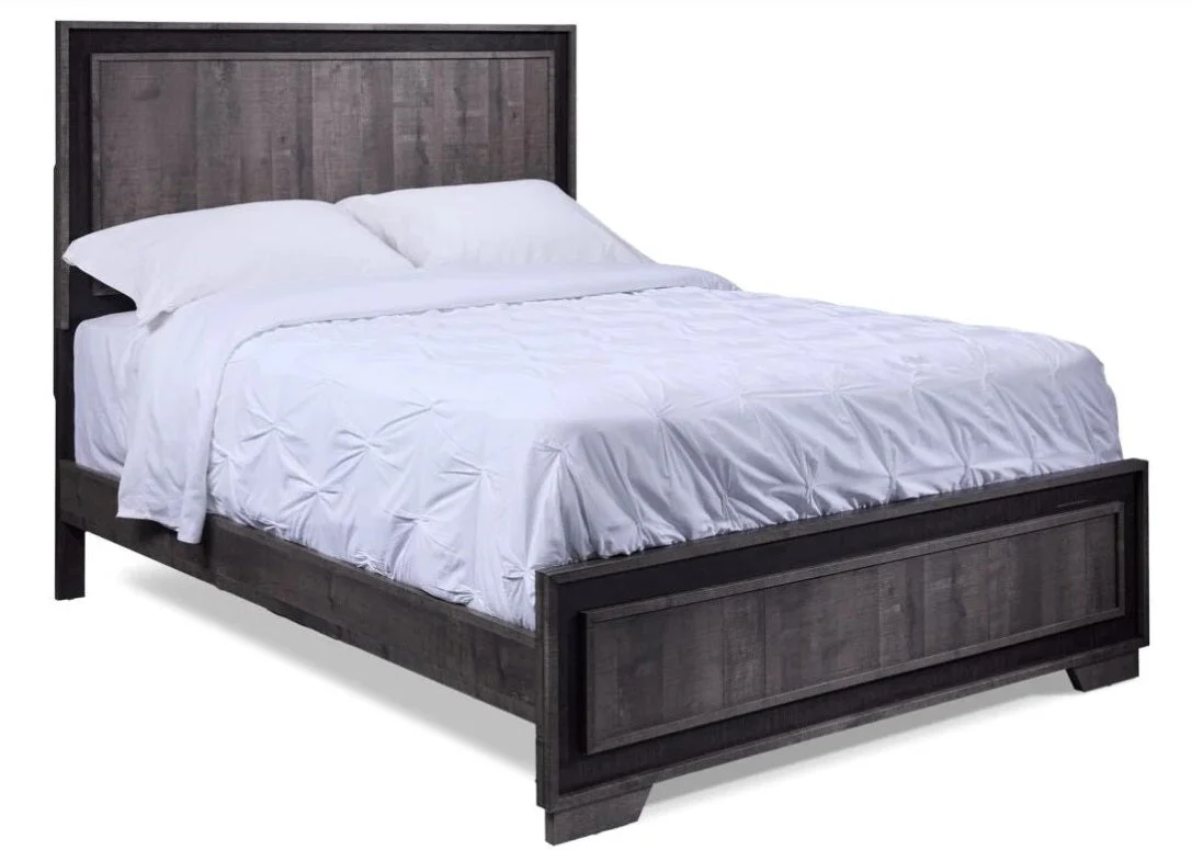 Gray Panel Bedroom Set with Dresser, Mirror & Nightstand