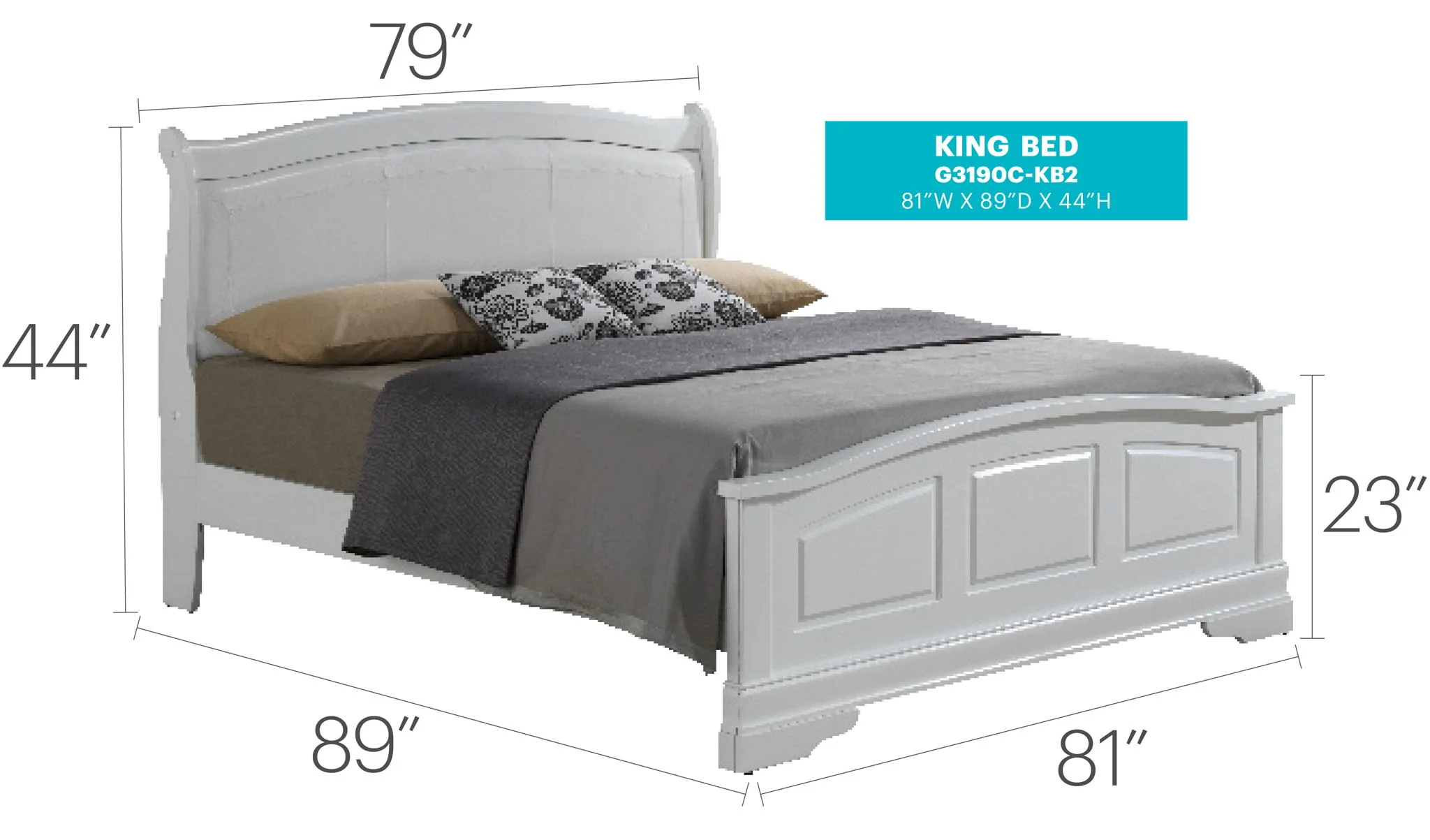 Panel Sleigh Bed Elegantly Crafted