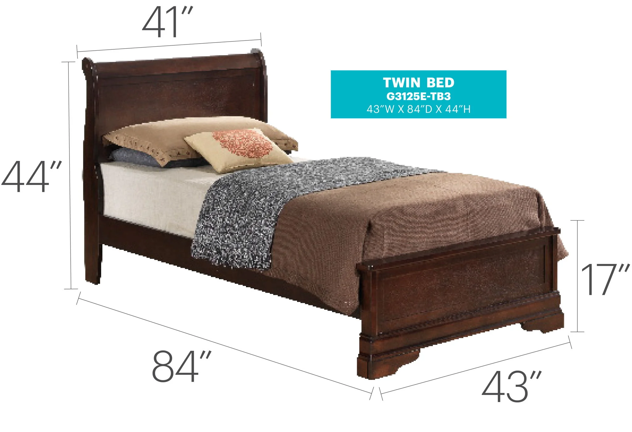 1930-louis-phillipe-twin-bed-cappuccino-2.webp Louis Phillipe - Twin Bed - Cappuccino