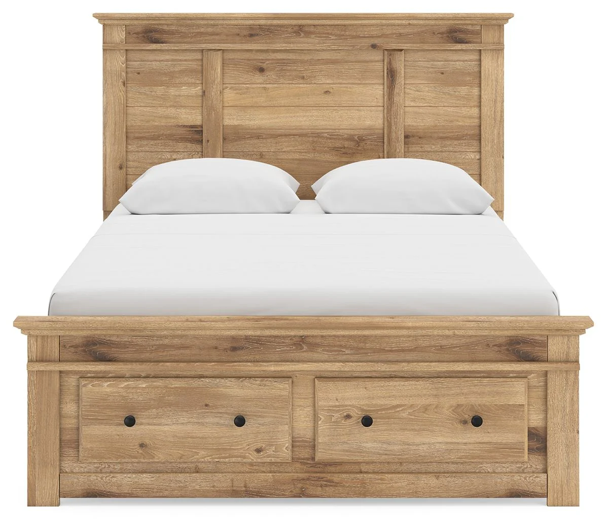 Makidern - Panel Storage Bed With Storage Footboard