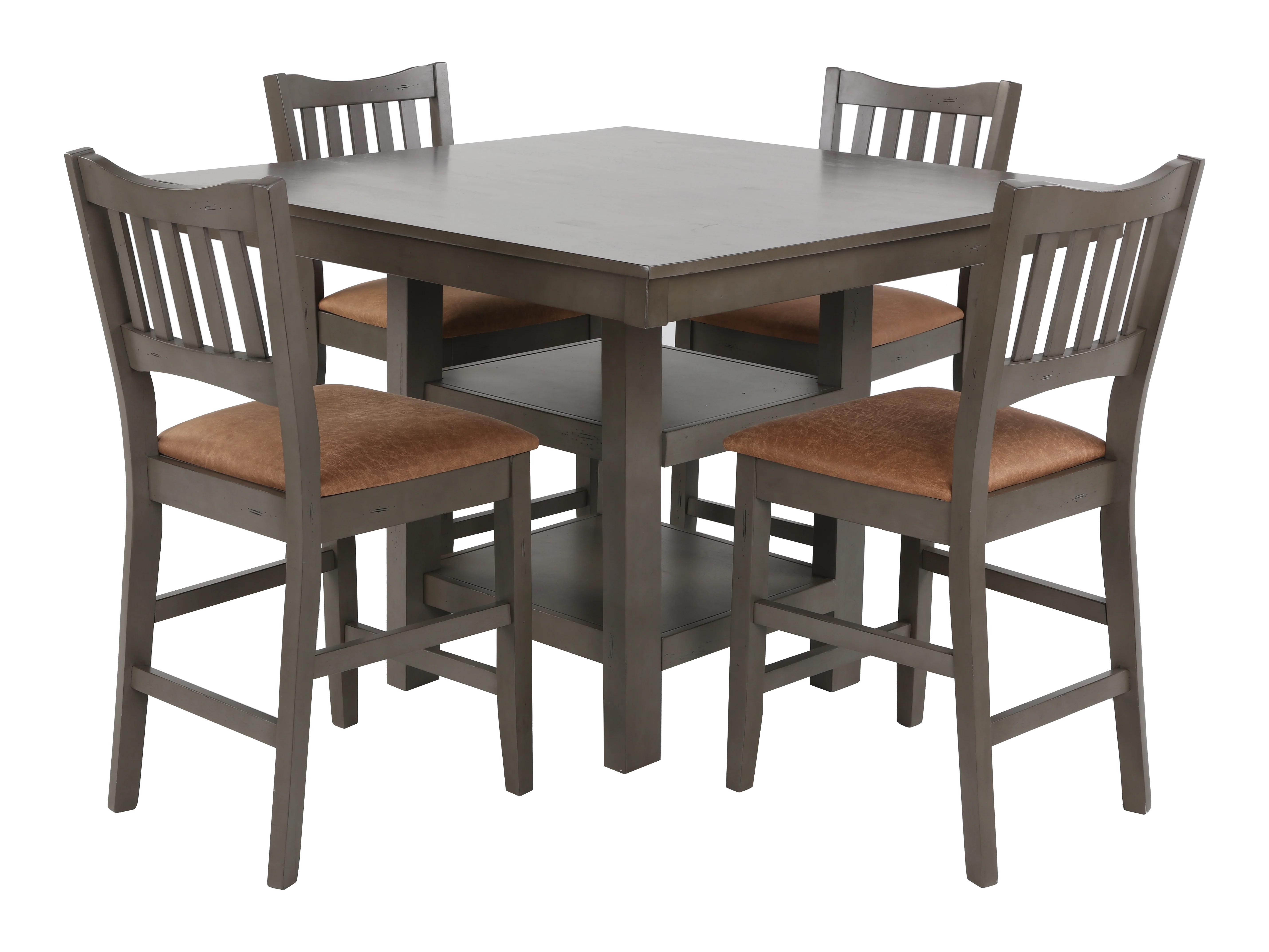 Anna Grey 5-Piece Counter Height Dining Set