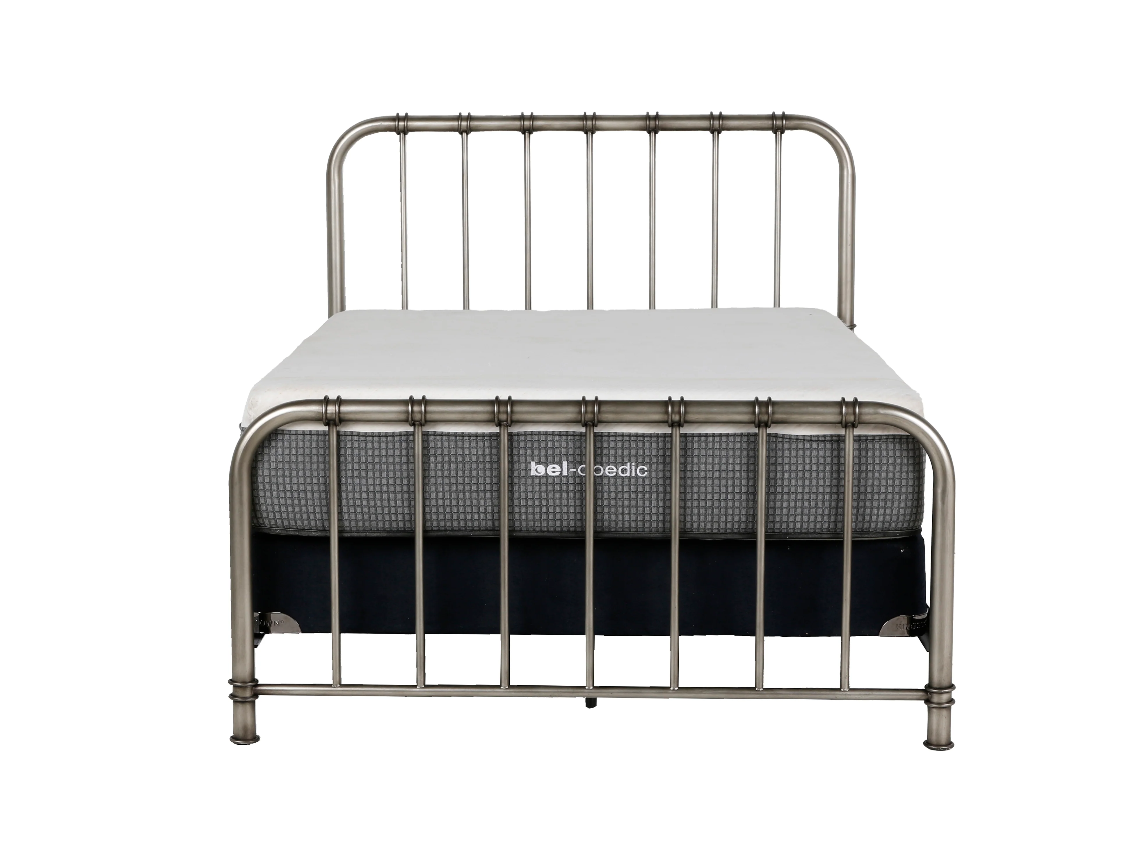 Antique Nickel Queen Metal Bed