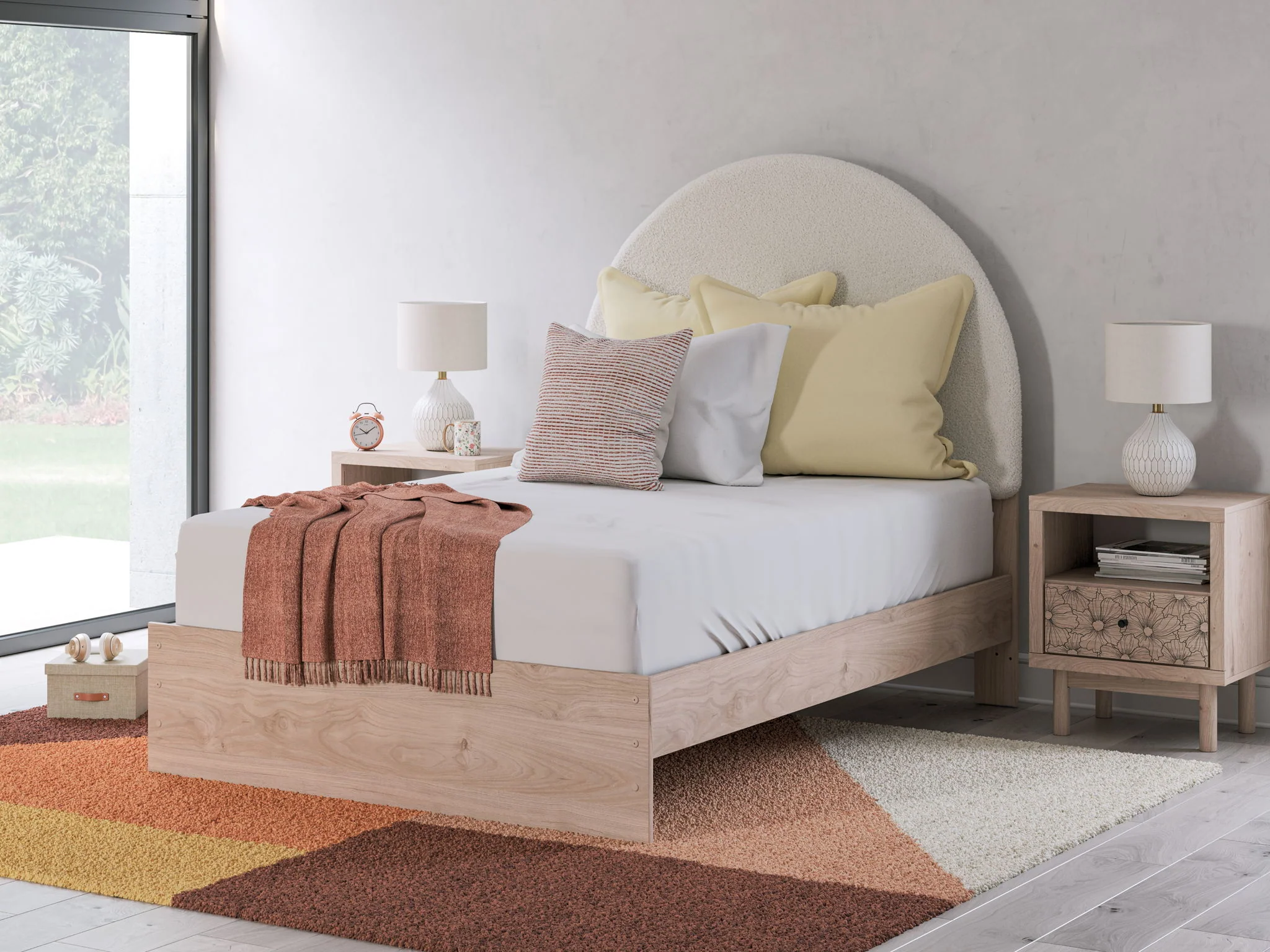 Arloster - Upholstered Panel Bed