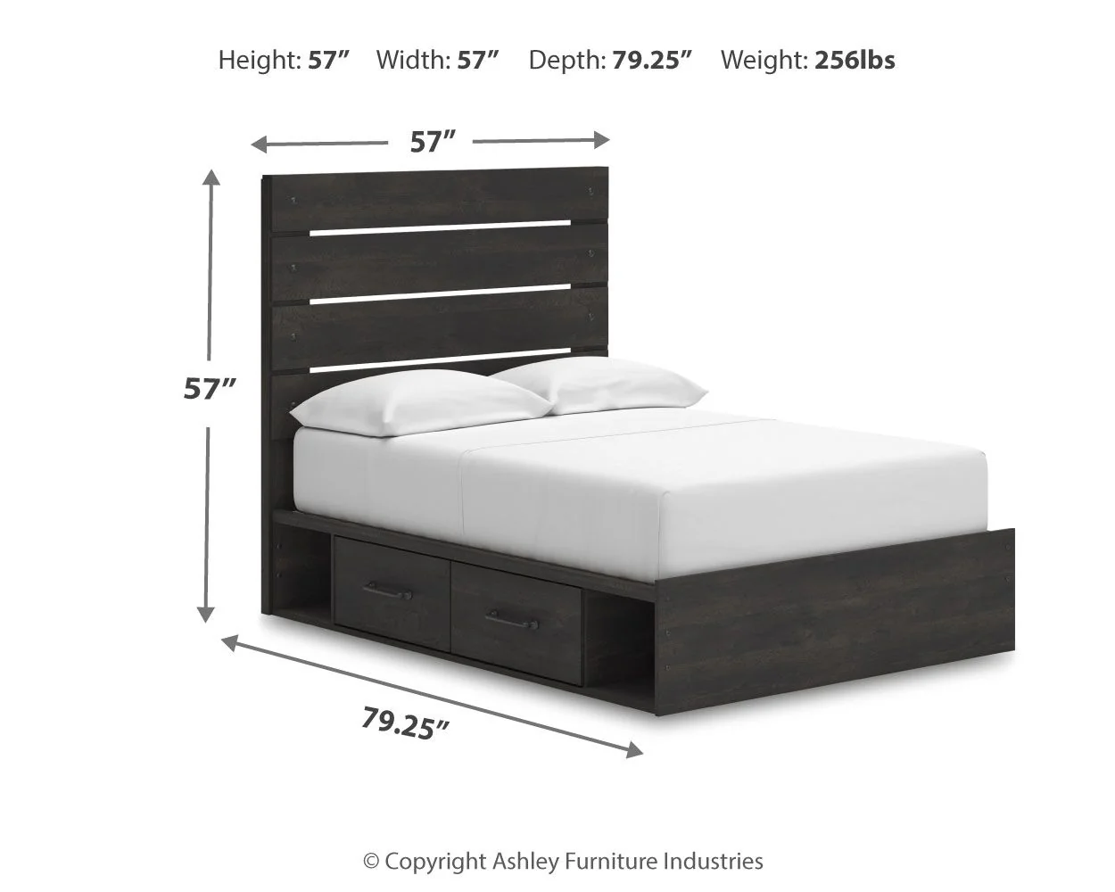Hollivern - Panel Bed With Storage