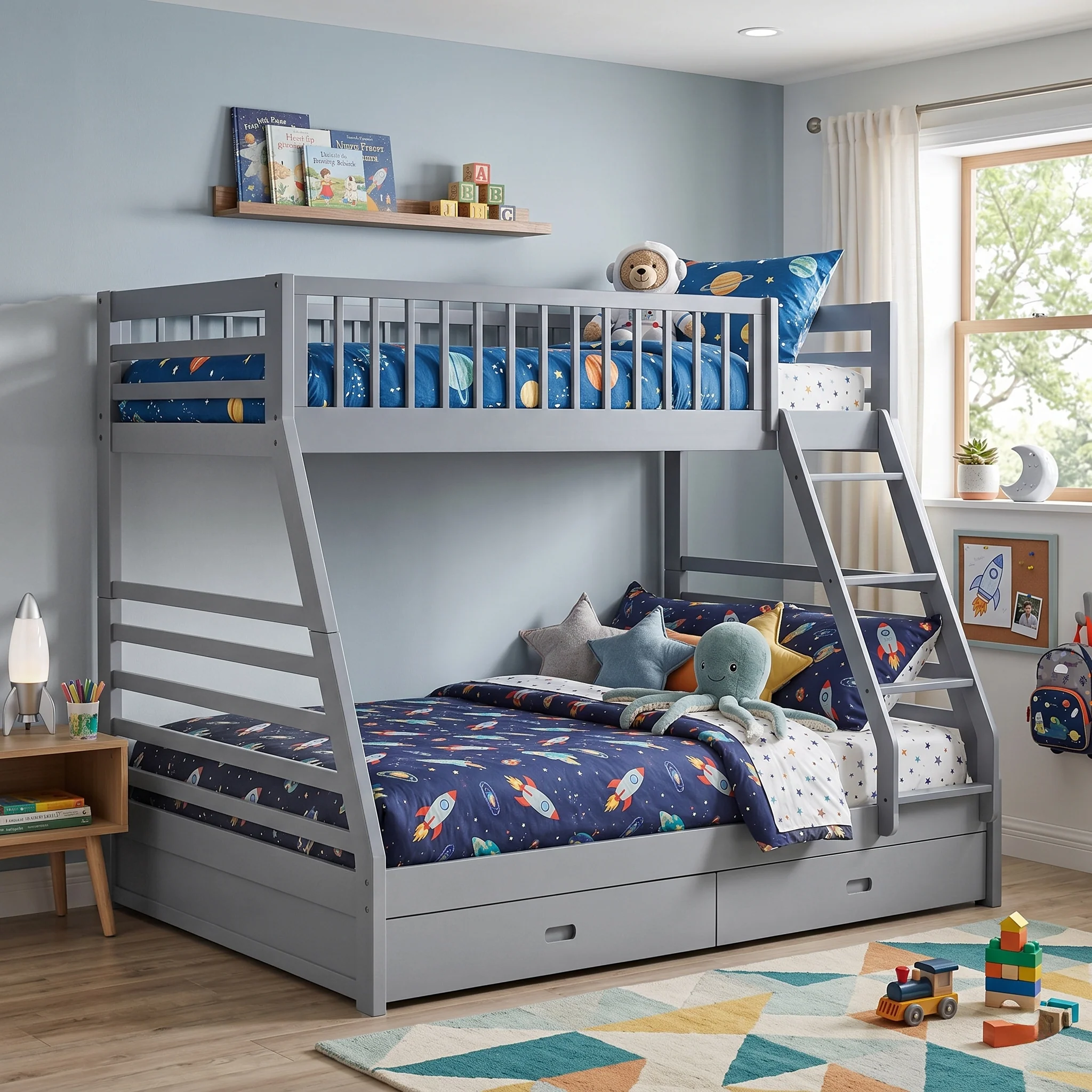 21-gray-twin-over-full-bunk-bed-with-storage-drawers-1.webp Gray Twin Over Full Bunk Bed with Storage Drawers