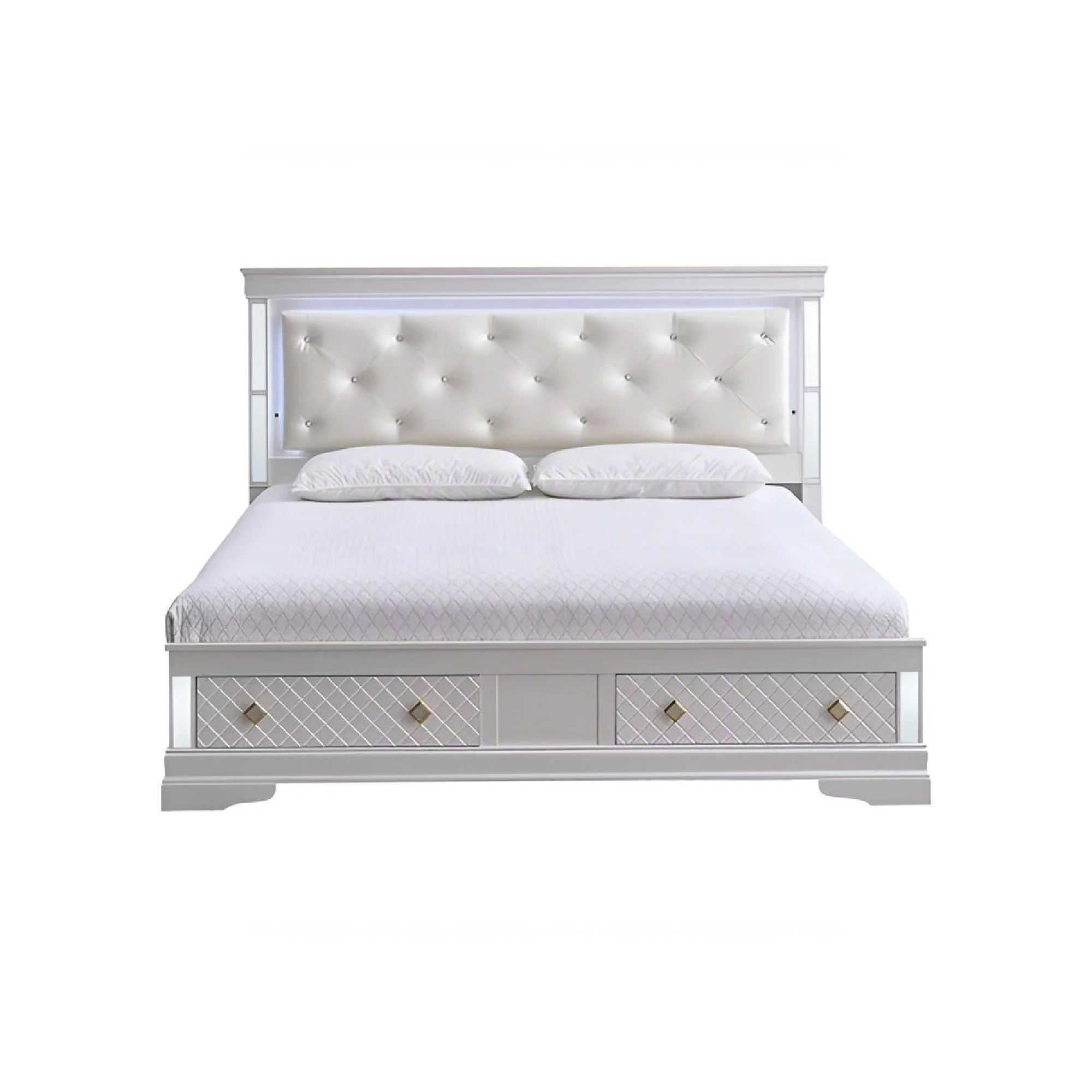2119-verona-bed-with-led-accent-lighting-2-drawers-1.webp Verona - Bed With LED Accent Lighting, 2 Drawers
