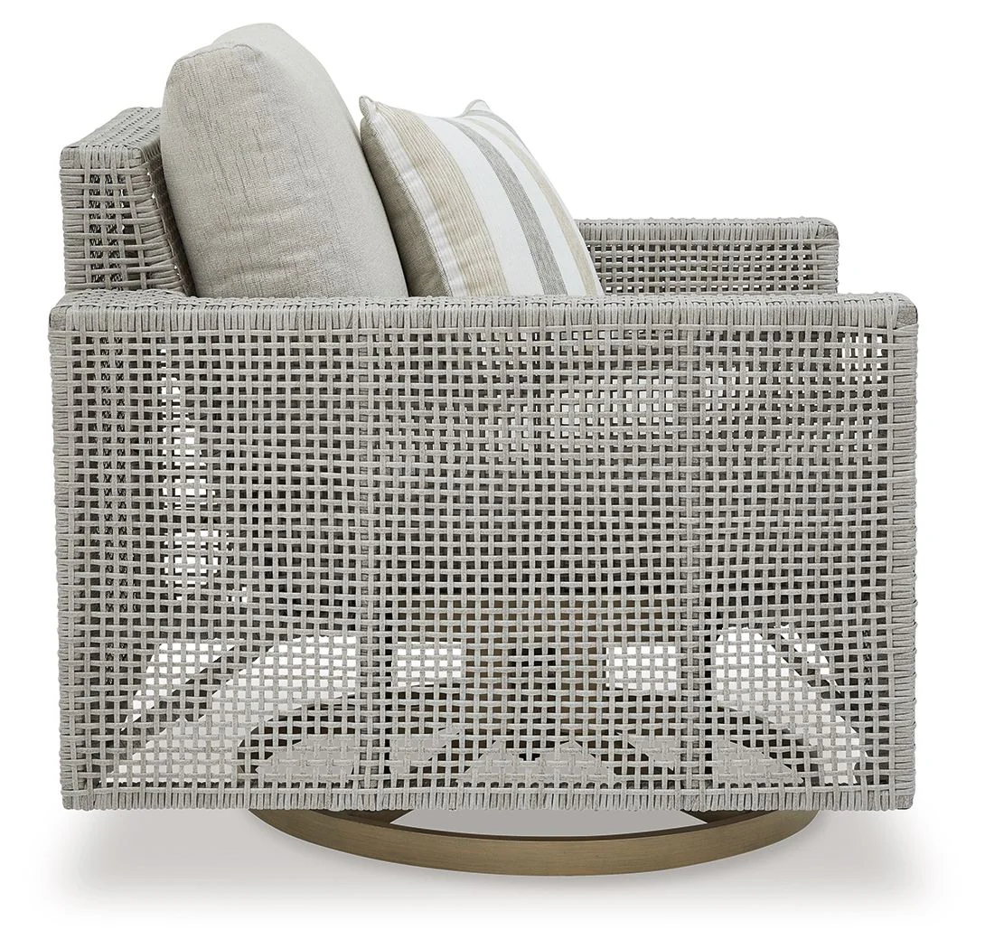 Seton Creek - Swivel Lounge With Cushion - Gray