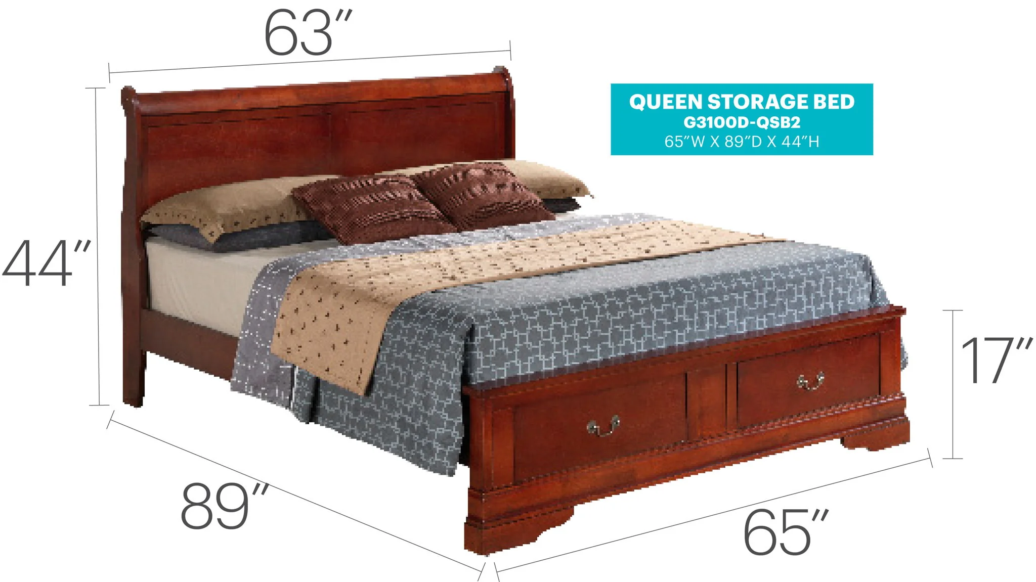Upholstered Panel Sleigh Bed Design