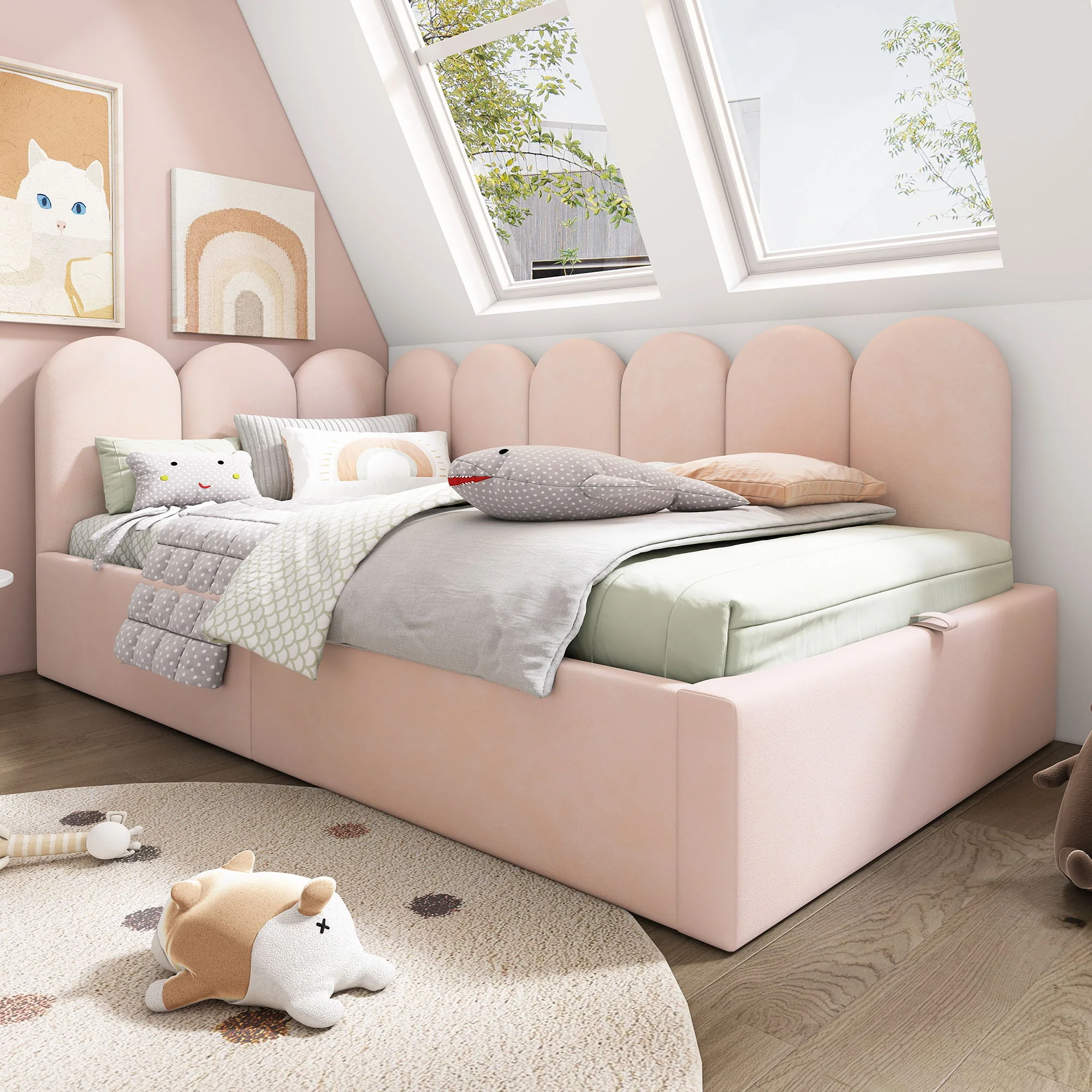 2175-upholstered-daybed-with-metal-slatted-base-12.webp Upholstered Daybed With Metal Slatted Base