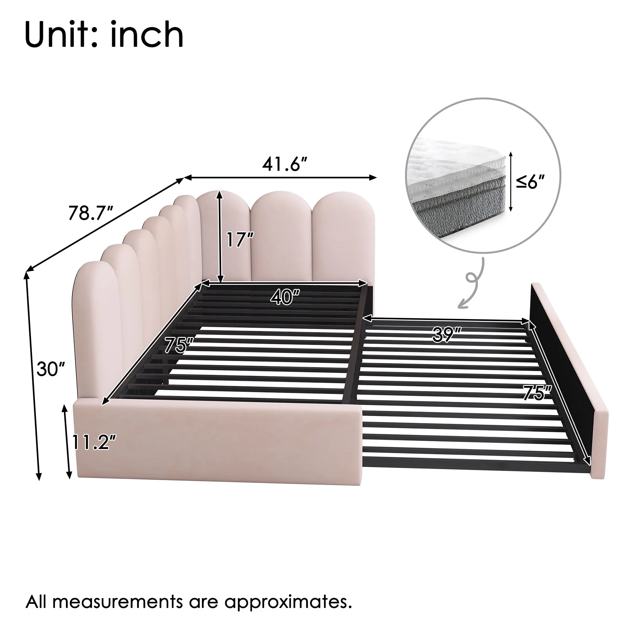 2175-upholstered-daybed-with-metal-slatted-base-25.webp Upholstered Daybed With Metal Slatted Base