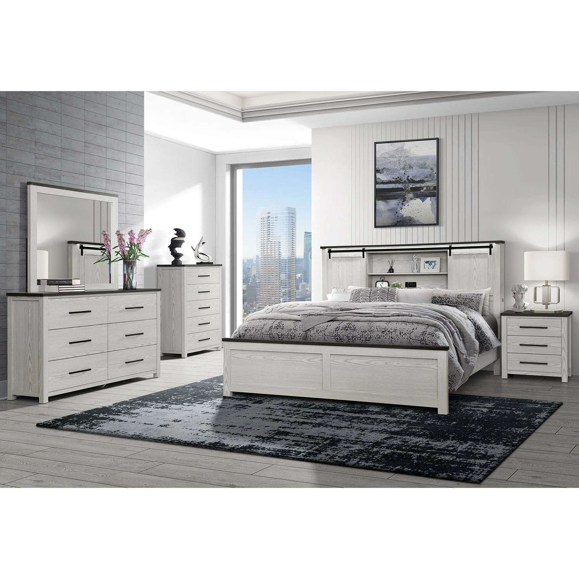 2187-avery-bed-with-bookcase-headboard-2.webp Avery - Bed With Bookcase Headboard