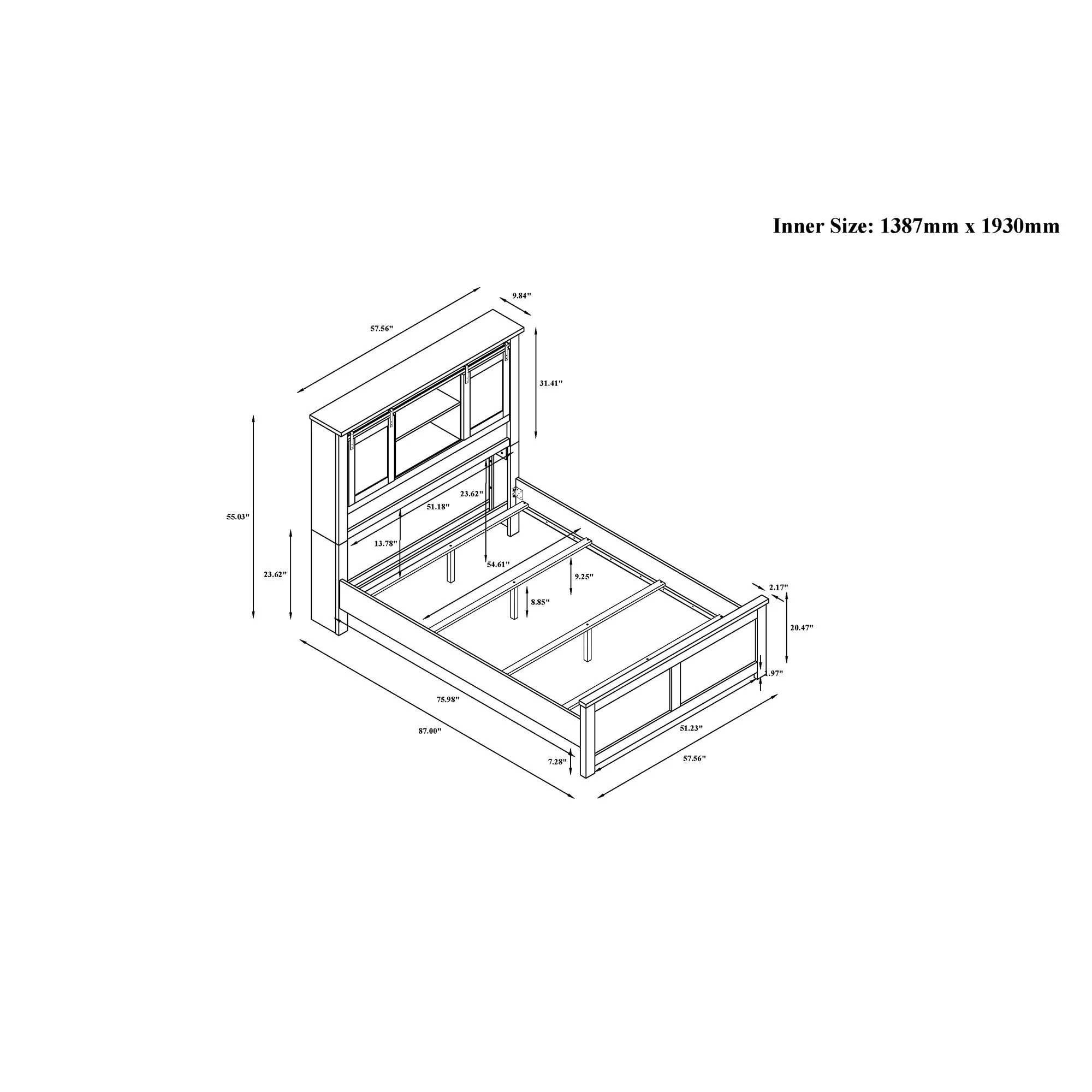 2187-avery-bed-with-bookcase-headboard-5.webp Avery - Bed With Bookcase Headboard