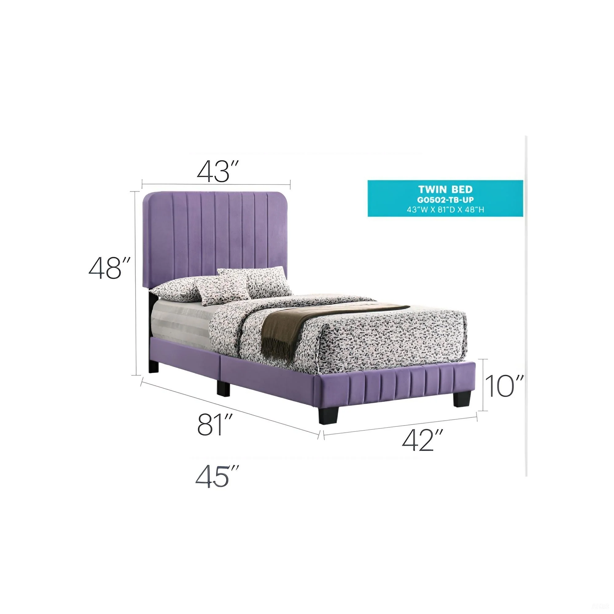 Channel Tufted Bed