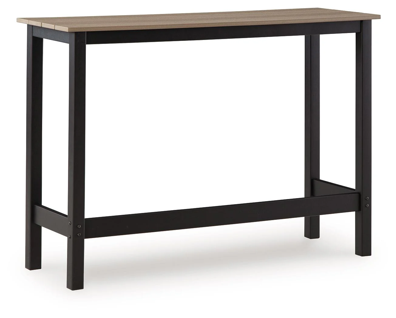 Shoreline Beach - Outdoor Counter Table And 2 Barstools (Set of 3) - Black / Beige
